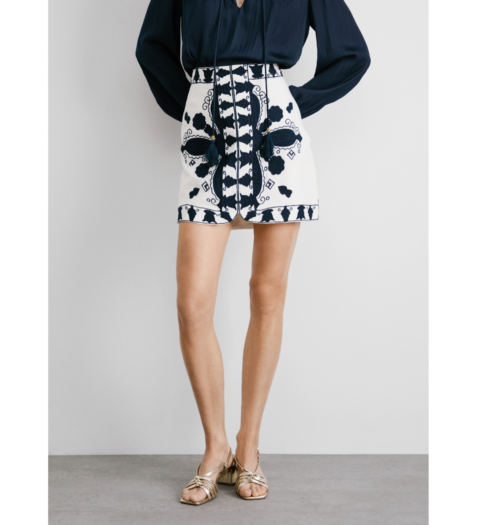 Pepe Jeans für Damen. PL901200 Kurzer Rock aus Baumwollgewebe weiß, schwarz (S), Lässig, Baumwolle