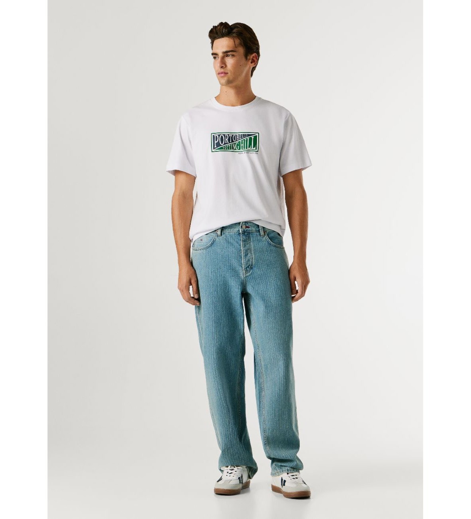 Pepe Jeans für Herren. PM2084544 Jeans Loose Tapered Tapered Helix Gestreift blau (29/32), Lässig, Baumwolle, Denim