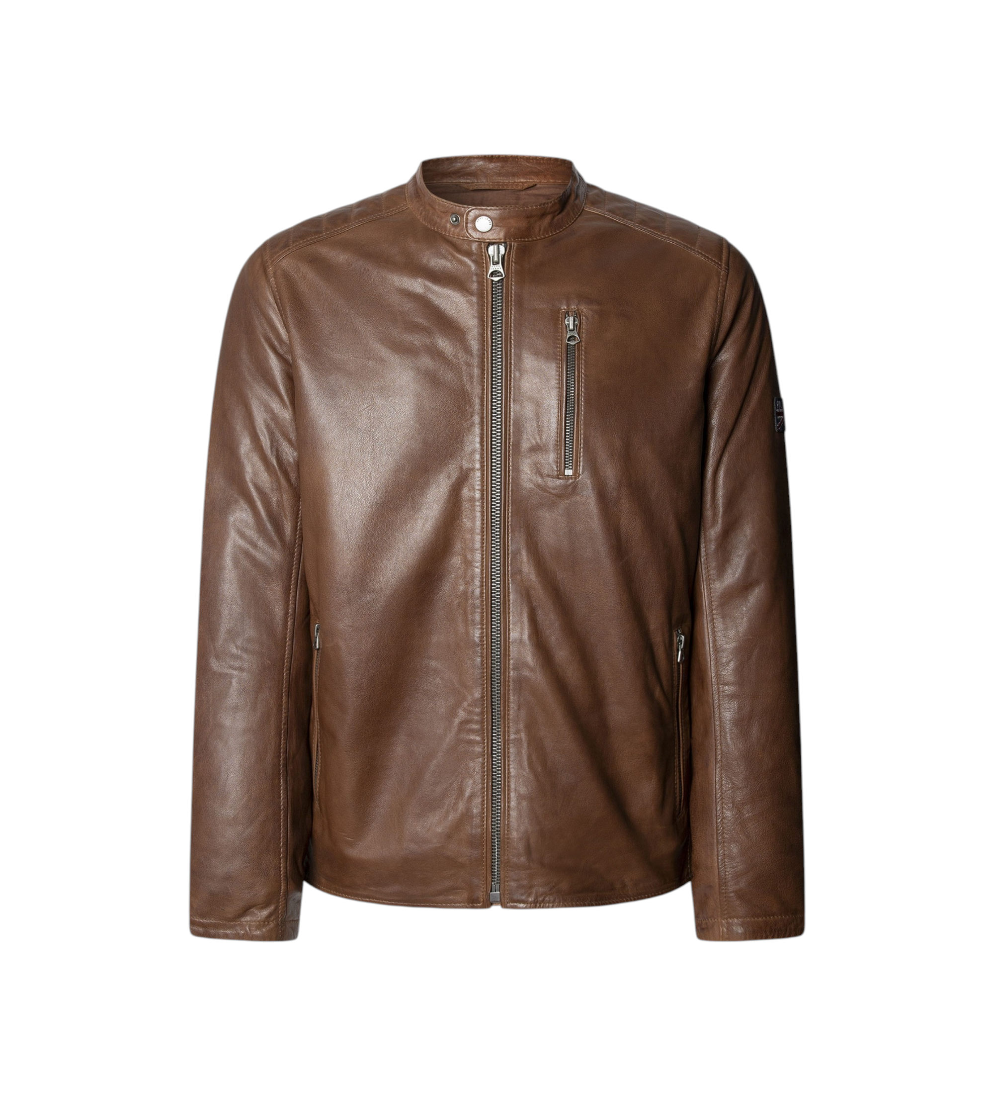 Pepe Jeans für Herren. PM4027178 Braune Joey-Jacke (S), Lässig, Leder