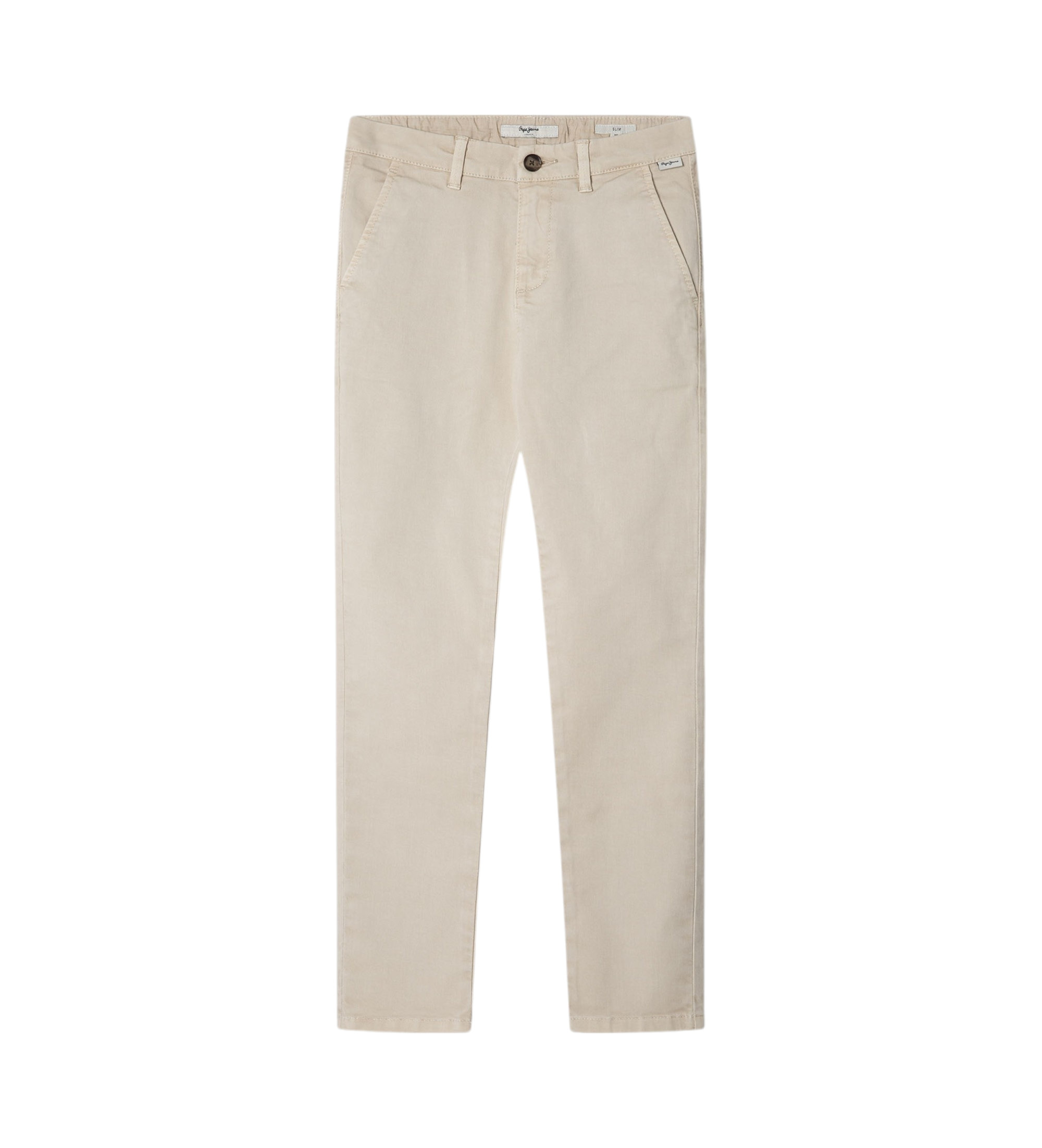 Pepe Jeans für Jungen. PB210731 Chino slim Hose weiß ecru (12Años= 152cm), Lässig, Baumwolle, Nachhaltig, Kinderbekleidung
