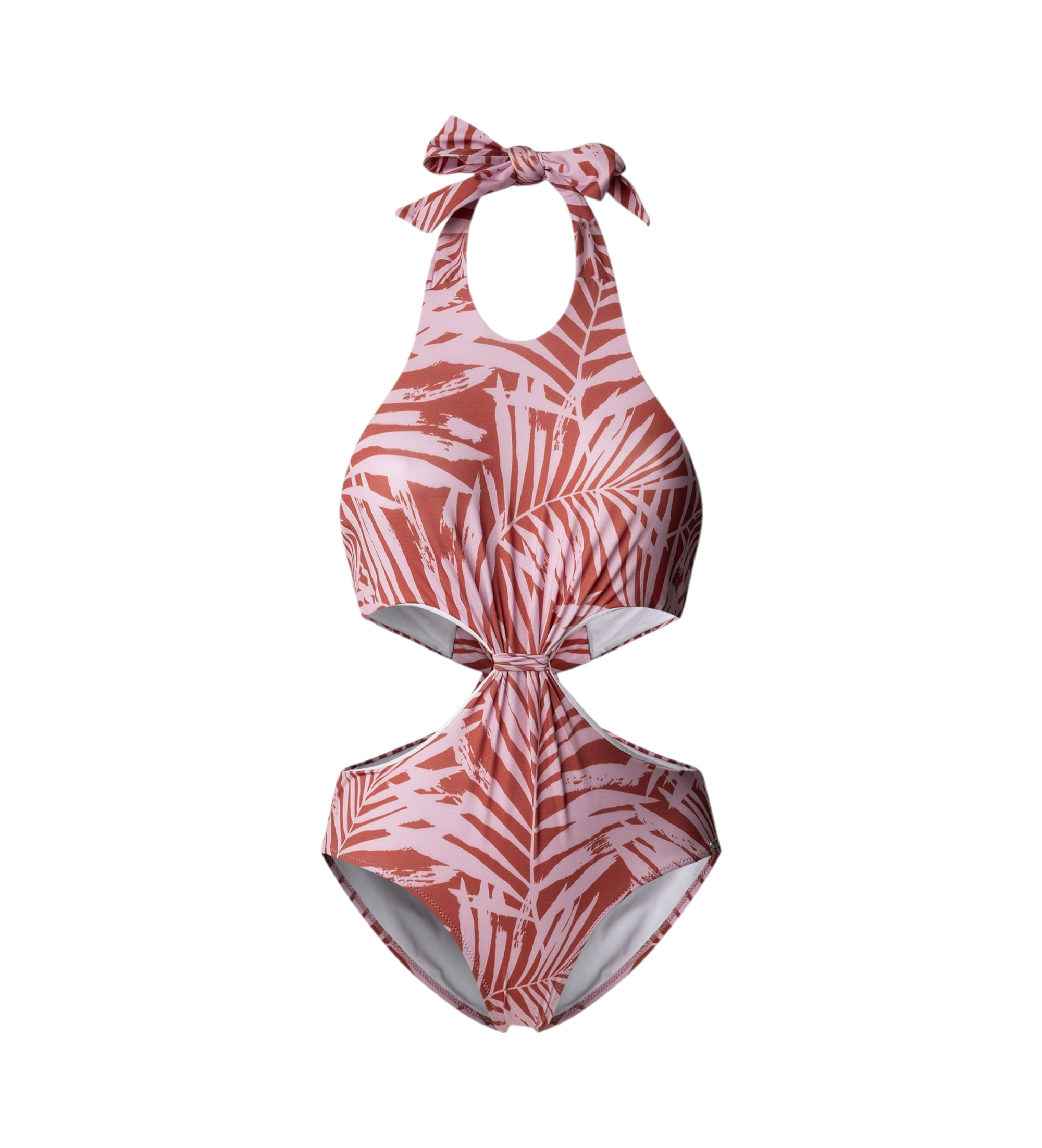 Pepe Jeans für Damen. PLB10550 Roter Badeanzug mit Blattknoten (M), Strandbekleidung, Polyester