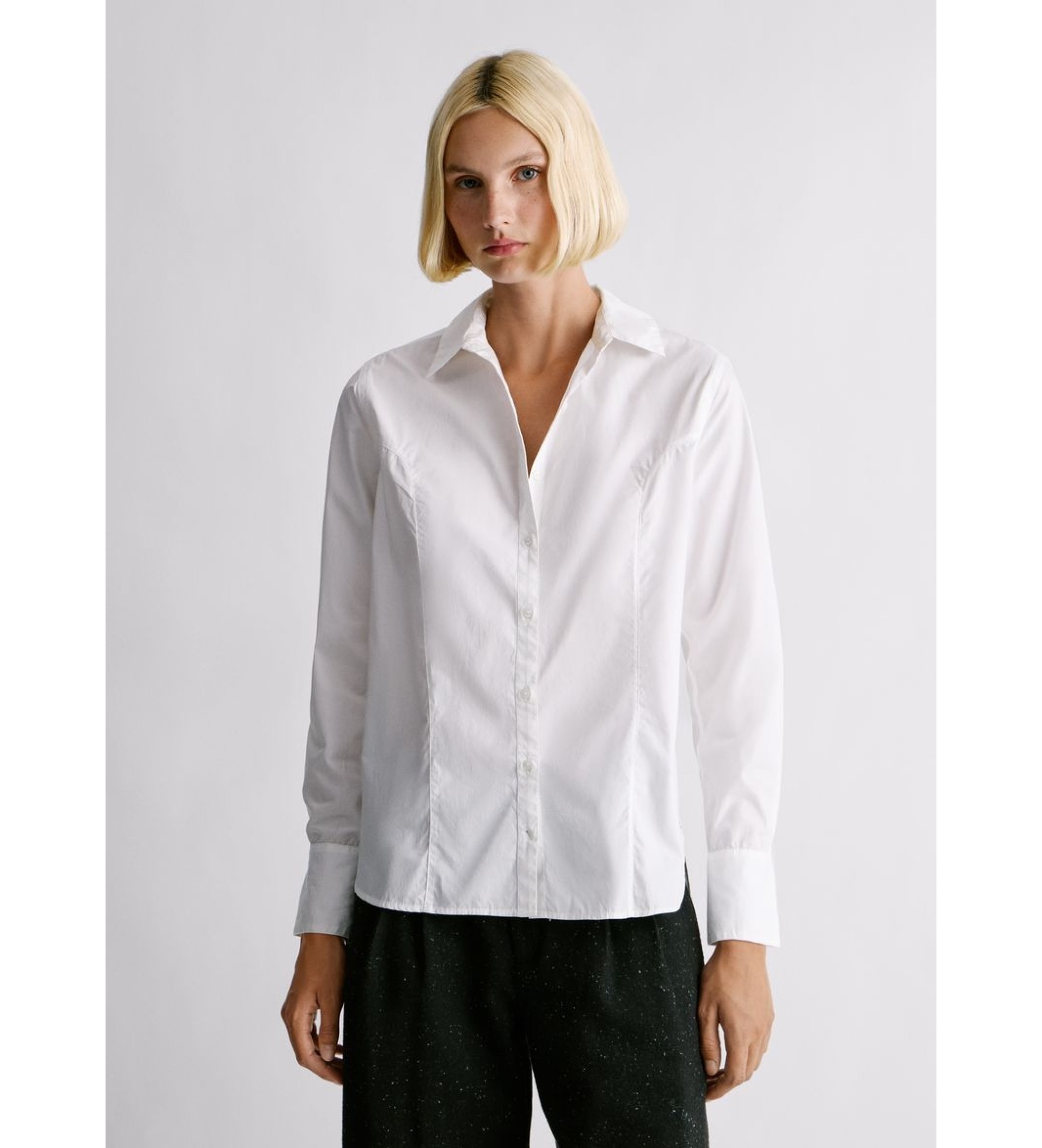 Pepe Jeans für Damen. PL3051288 Lilibeth Hemd weiß (M), Lässig, Baumwolle, Langarm