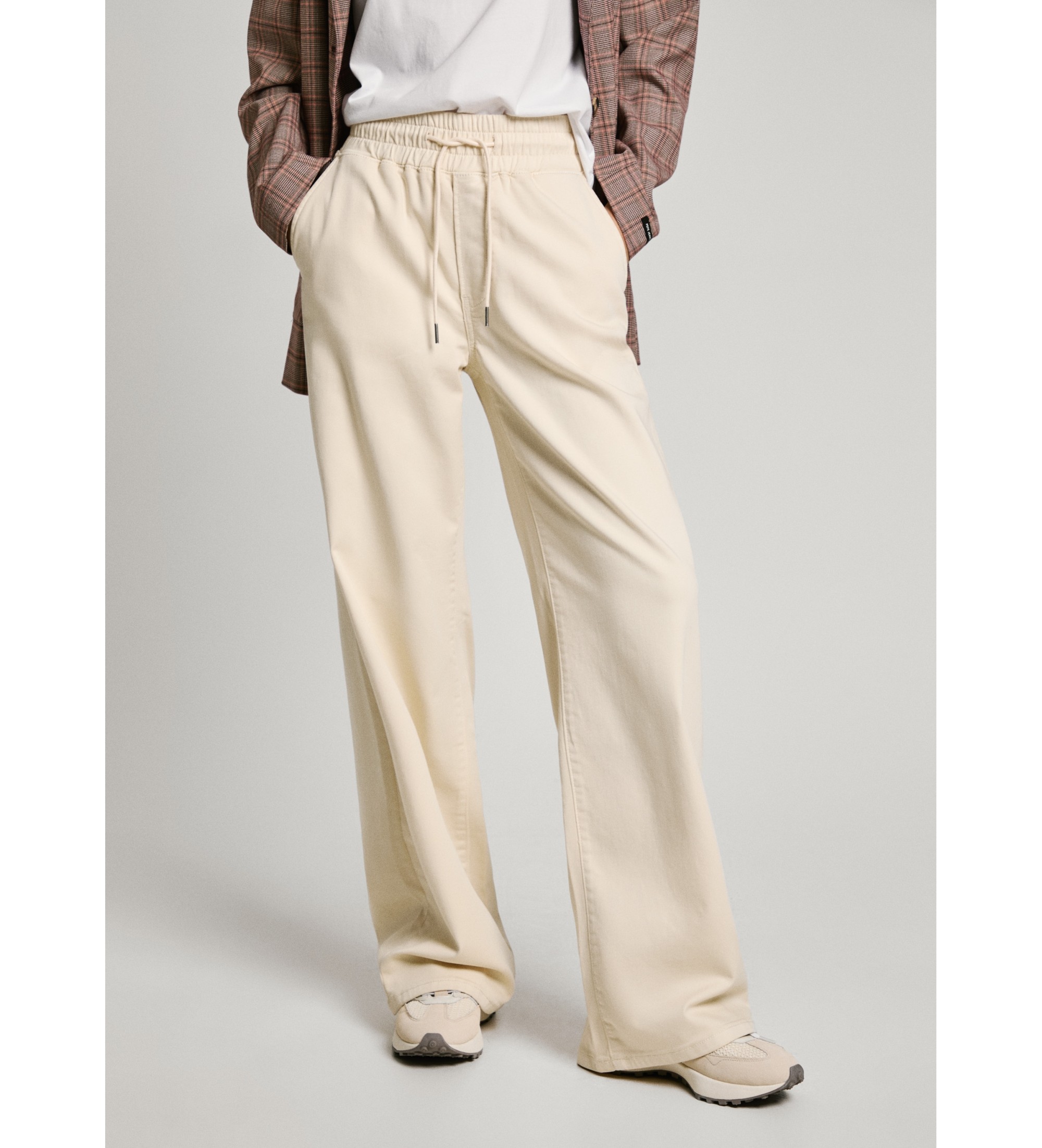 Pepe Jeans für Damen. PL205012 Jeans in lockerer Passform Gym (28/32), Beige, Lässig, Baumwolle, Denim, Nachhaltig