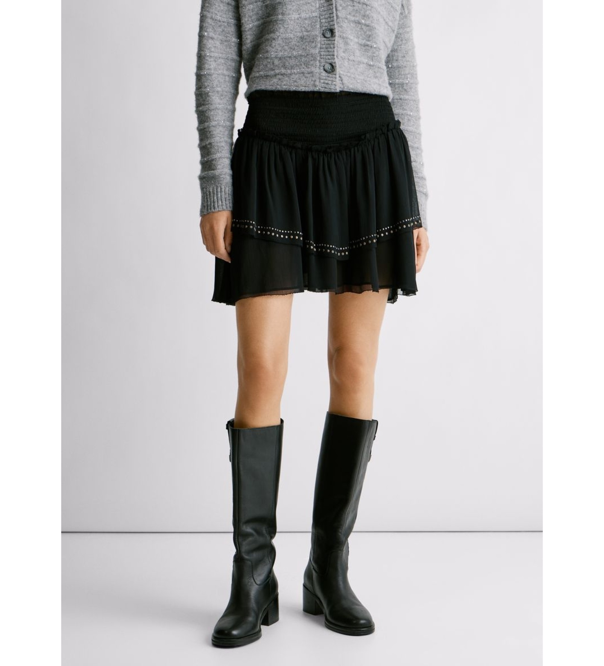 Pepe Jeans für Damen. PL9011891 Rock Mai schwarz (L), Lässig, Polyester