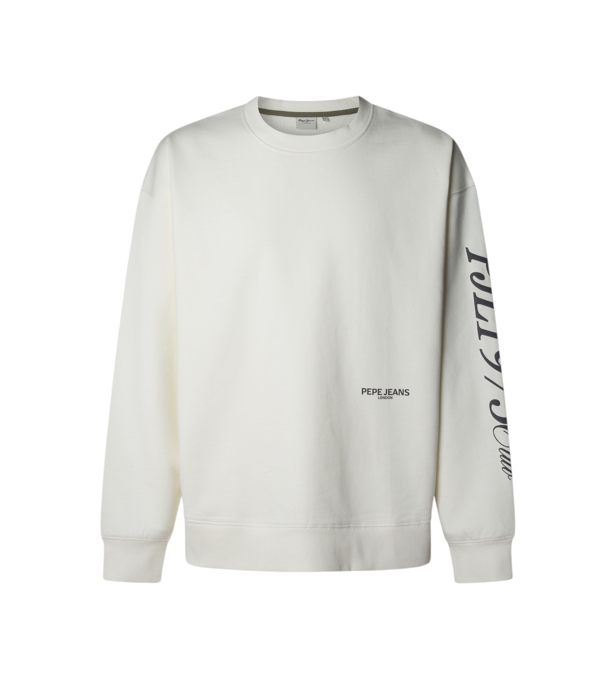 Pepe Jeans für Herren. PM5800023 Sweatshirt Manny off-white (M), Weiß, Lässig, Baumwolle