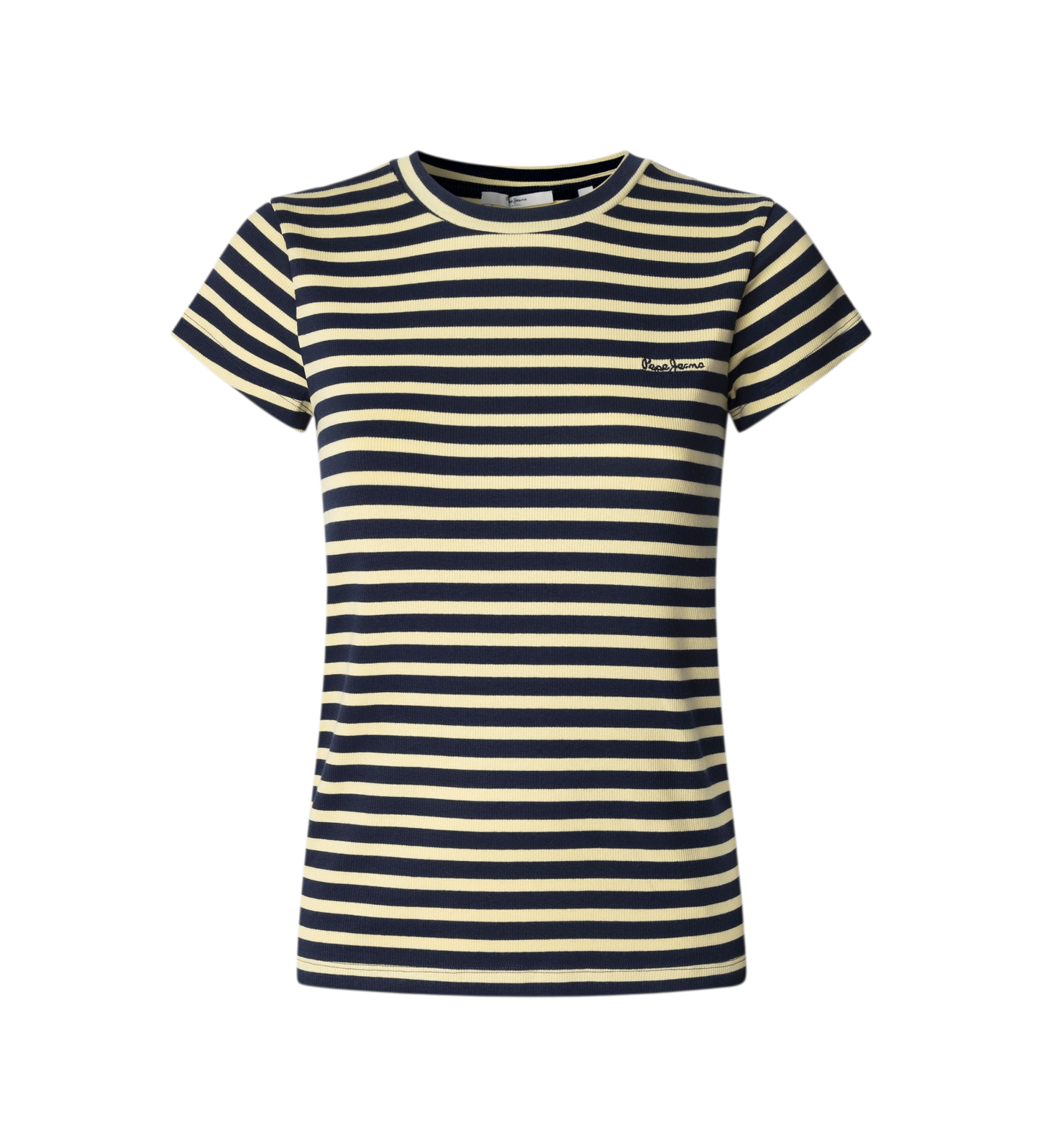 Pepe Jeansvoor vrouwen. PL5000141 Gestreept Merida shirt marineblauw (XL), Casual, Katoen, Korte mouwen