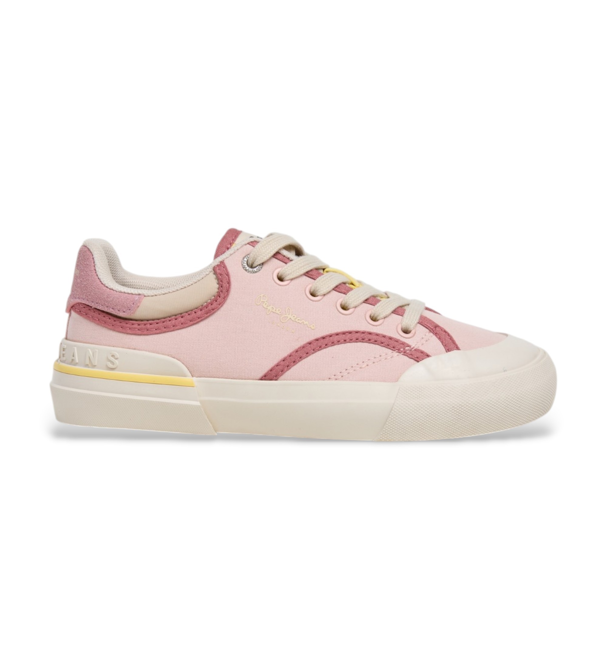 Pepe Jeans für Frauen/Mädchen. PGS300003 Schuhe Nolan Hellrosa (37), Stoff, Wohnung, Schnürsenkel, Lässig, Kinderbekleidung