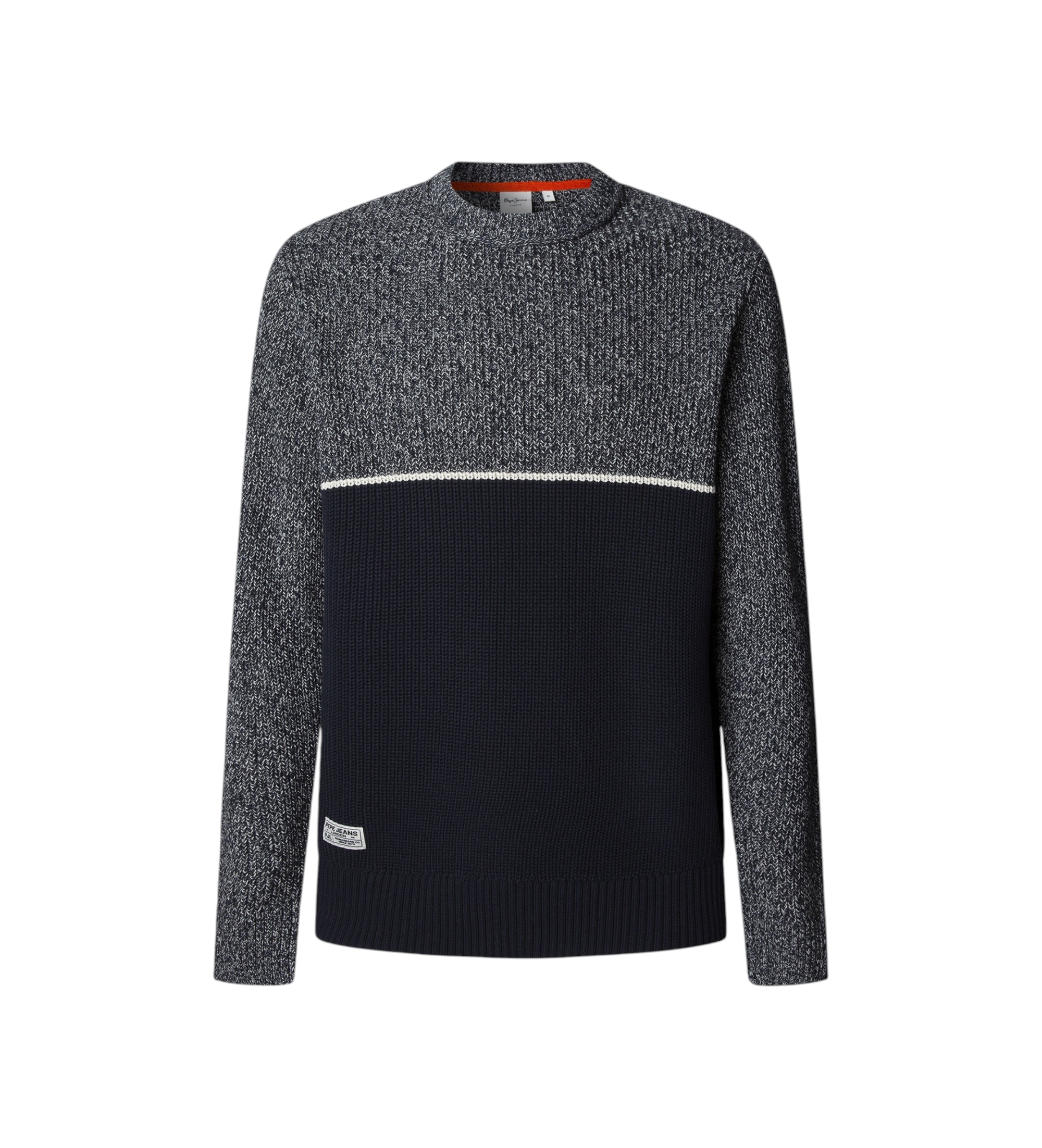 Pepe Jeans für Herren. PM7000019 Penn marineblauer Pullover (L), Lässig, Baumwolle