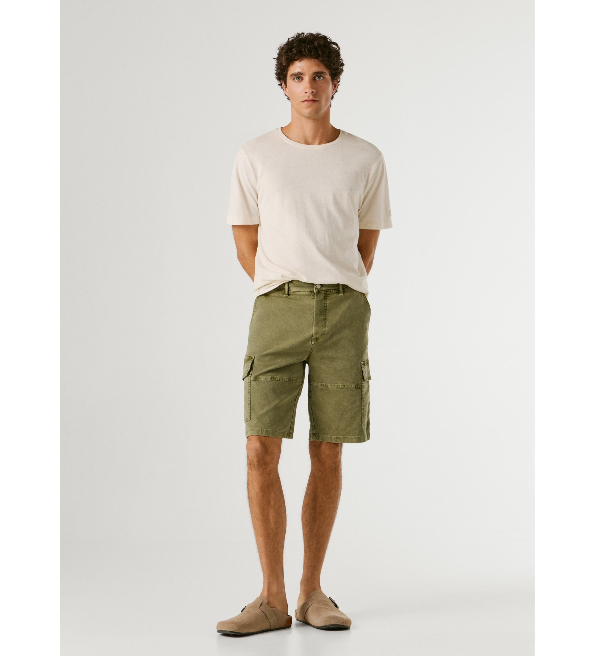 Pepe Jeansvoor mannen. PM8000035 Korte broek Regular Cargo groen (36), Casual, Katoen
