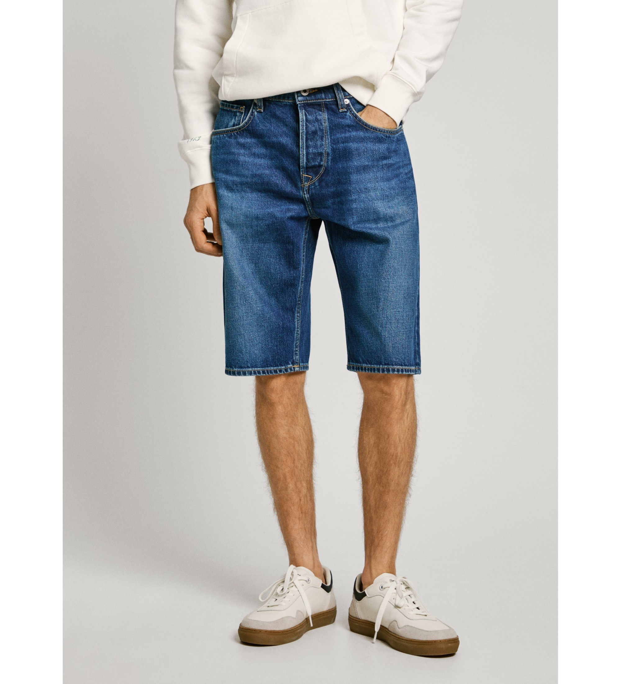 Pepe Jeans für Herren. PM801079IC2 Kurz Entspannt Callen blau (30), Lässig, Baumwolle, Denim