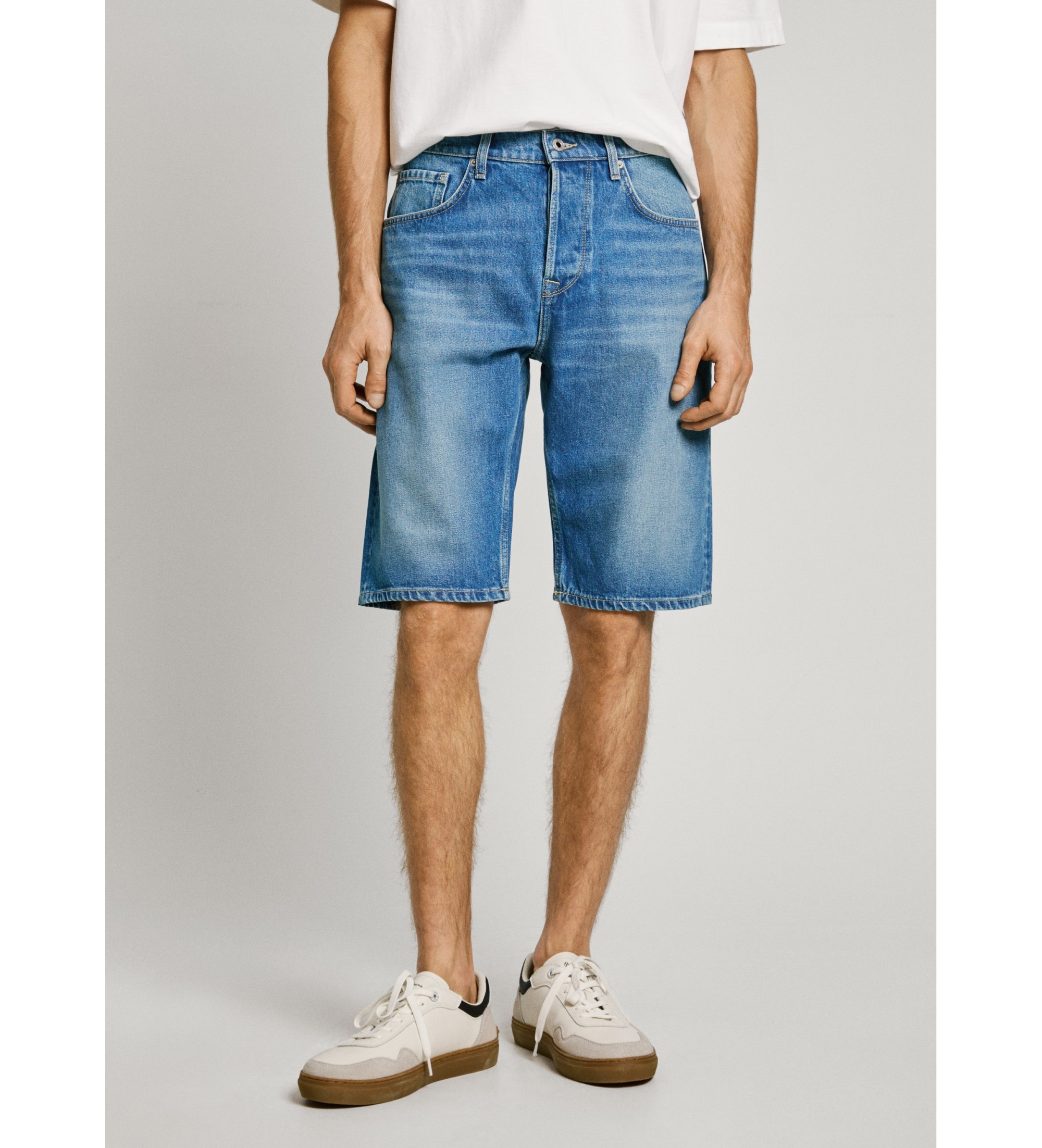 Pepe Jeans für Herren. PM801079ND1 Kurz Entspannt Callen blau (28), Lässig, Baumwolle, Denim