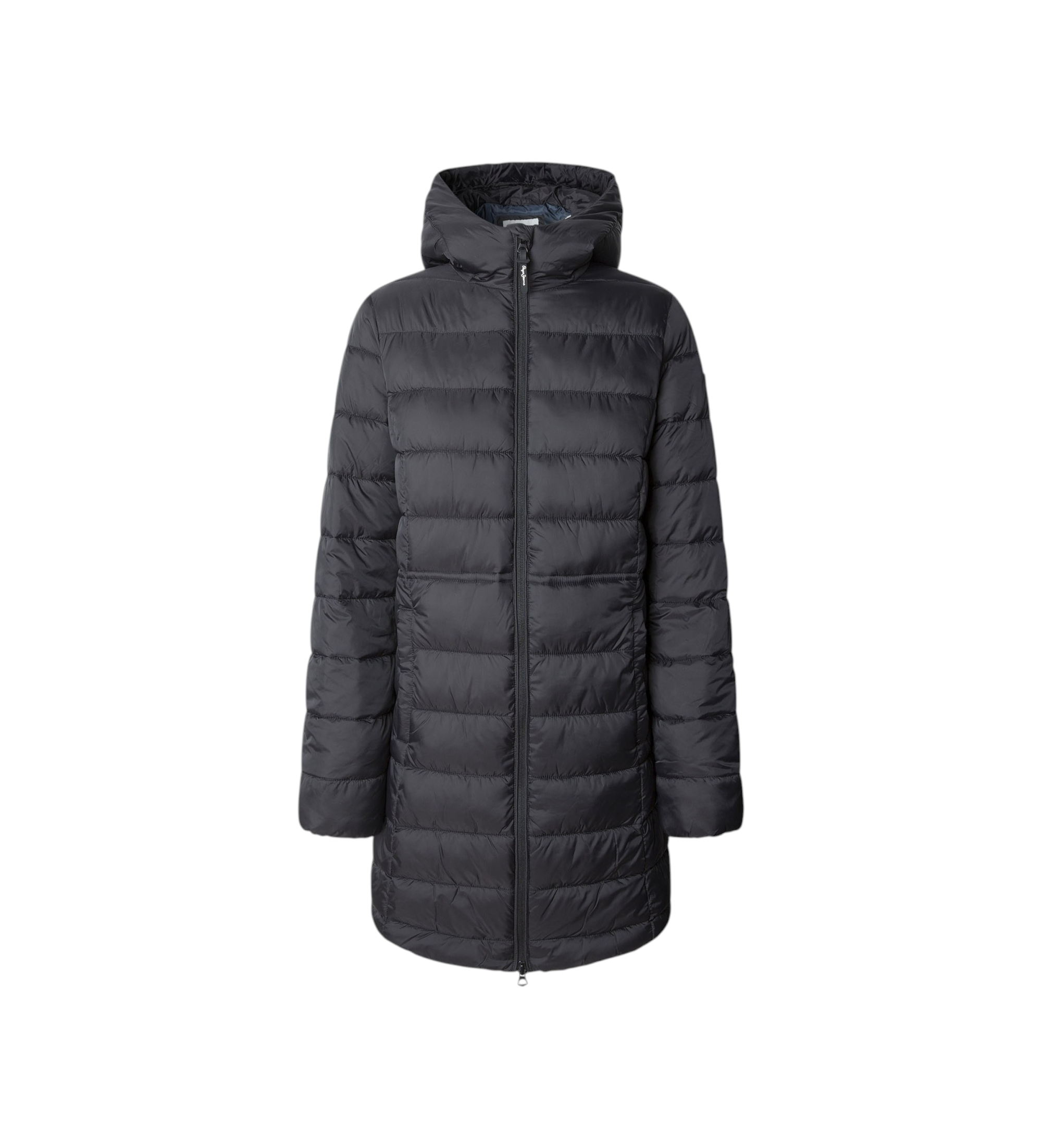 Pepe Jeans für Damen. PL4024372 Sally Langer Mantel schwarz (M), Lässig, Polyamid