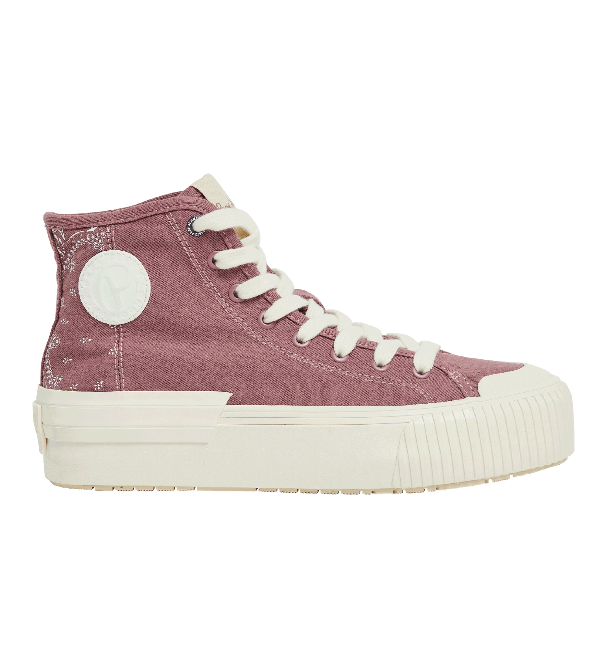 Pepe Jeans für Damen. PLS31554 Turnschuhe Samoi Divided rosa (40), Stoff, Wohnung, Schnürsenkel, Lässig, Nachhaltig