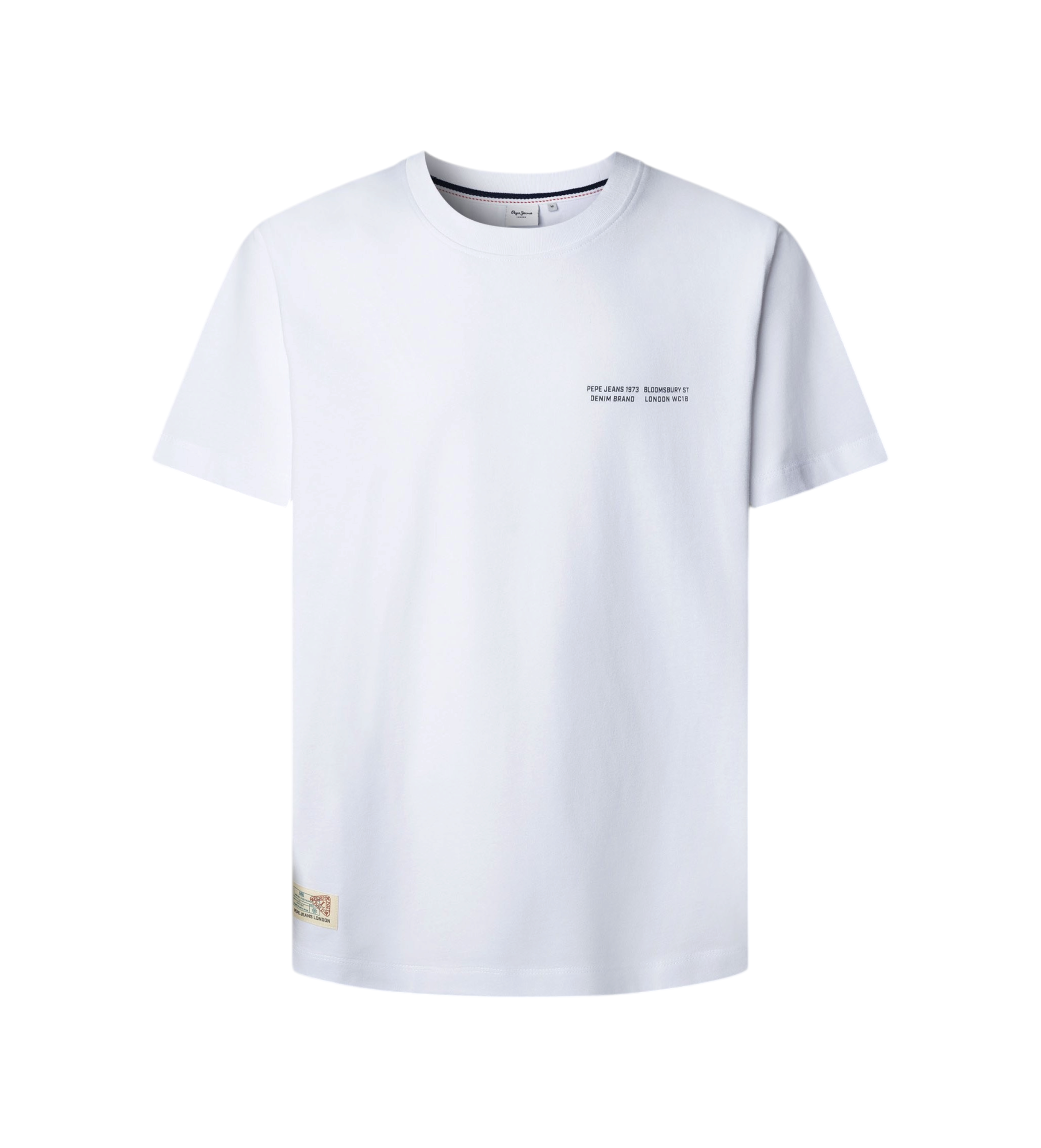 Pepe Jeans für Herren. PM5010294 Sean T-shirt weiß (L), Lässig, Baumwolle, Kurzarm