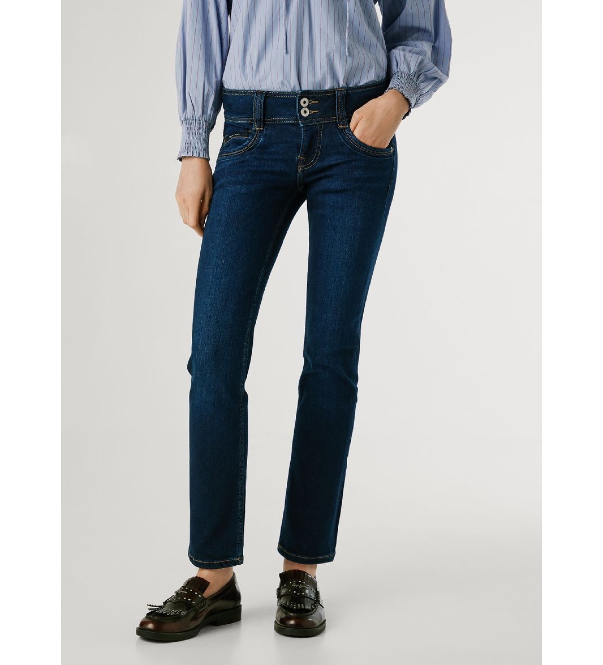 Pepe Jeans für Damen. PL20415986FA Jeans Slim Mw Iconic Gen blau (31/30), Lässig, Baumwolle, Denim