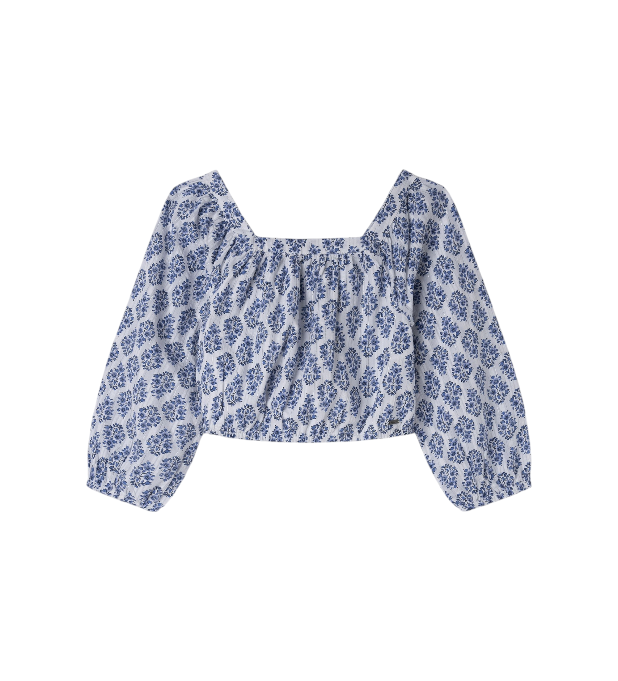 Pepe Jeans für Mädchen. PG301689 Bluse Sophie blau (8años= 128cm), Lässig, Baumwolle, Langarm, Kinderbekleidung