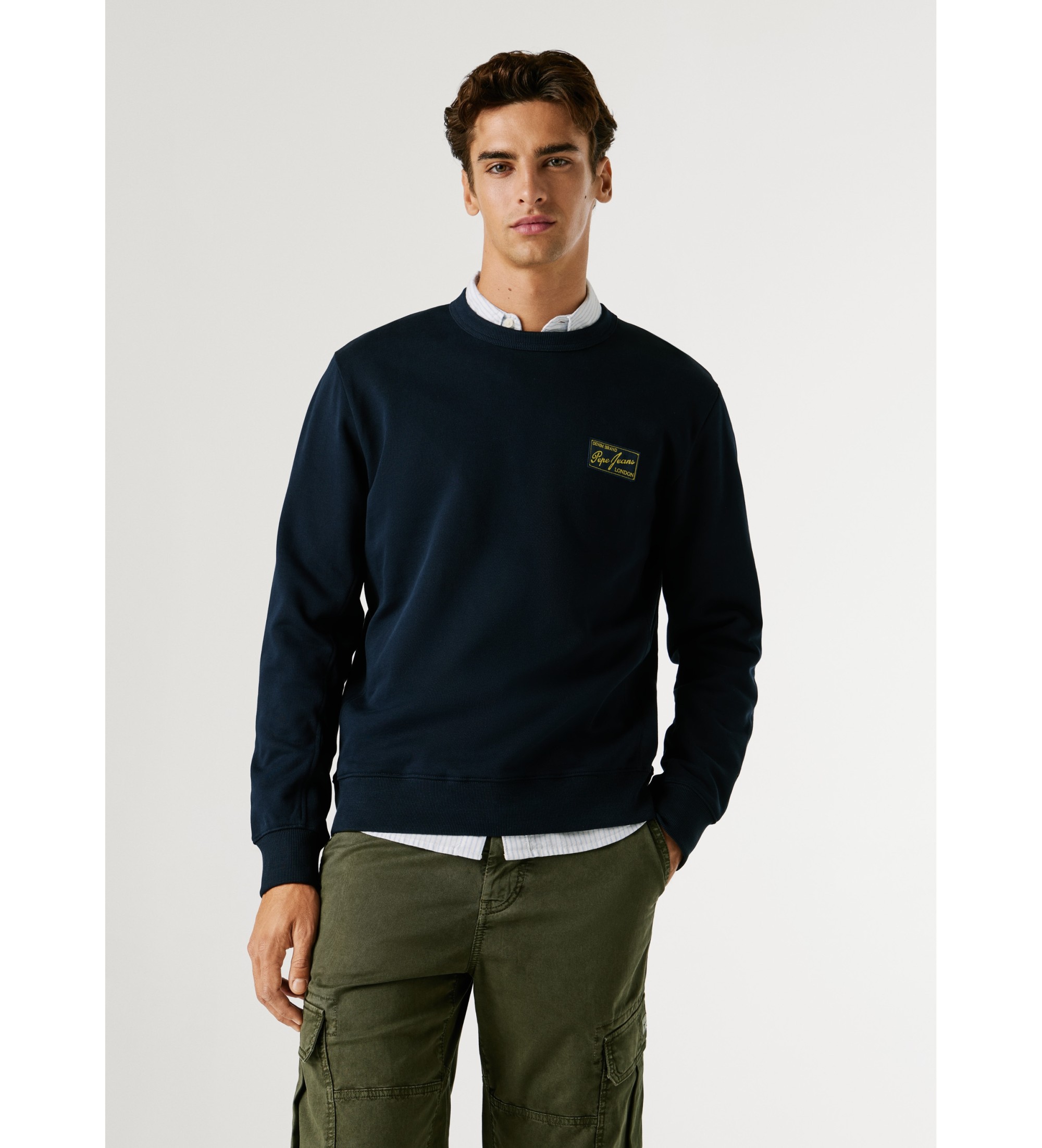 Pepe Jeans für Herren. PM5800139 Sweatshirt Soren navy (M), Lässig, Baumwolle, Marine