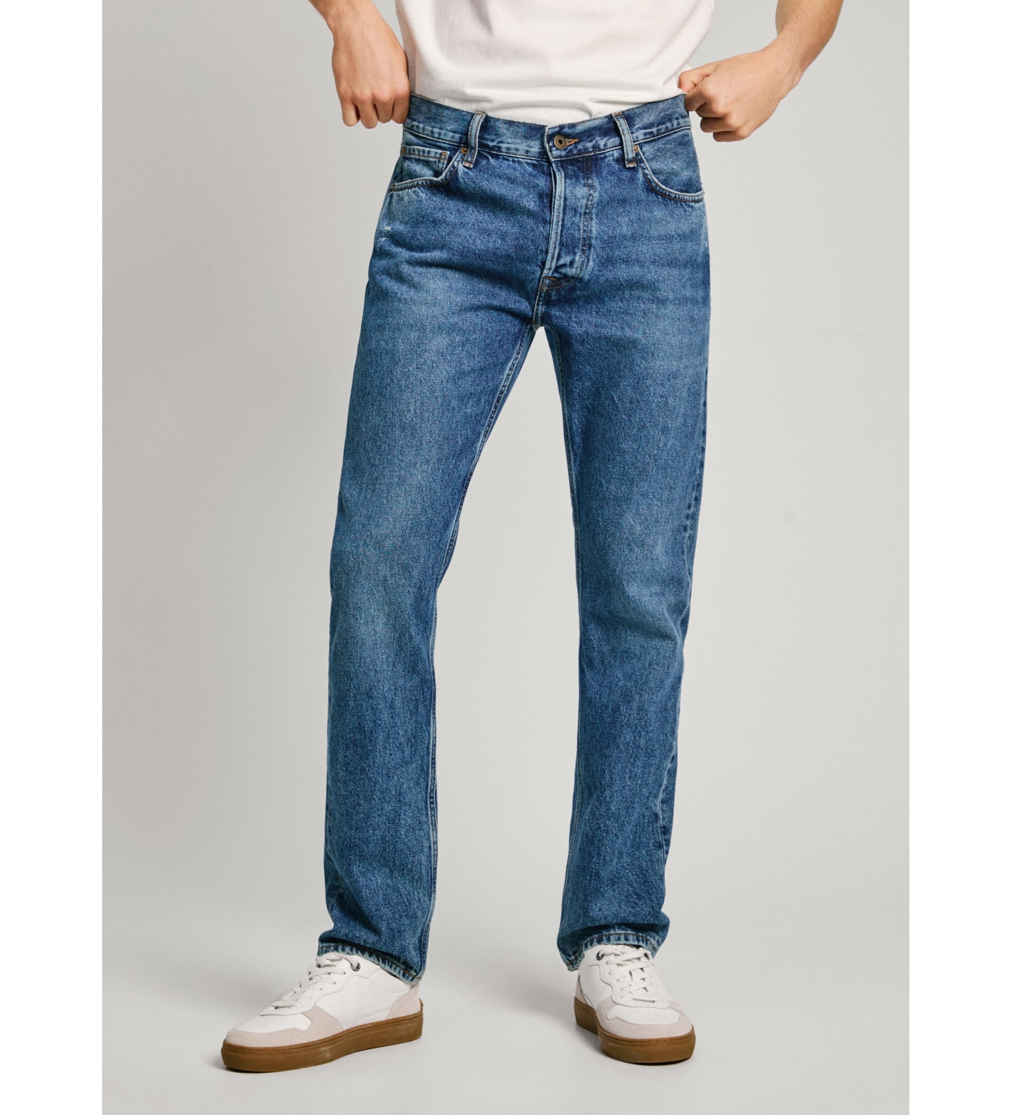 Pepe Jeansvoor mannen. PM207394HW4 Jeans Recht Blauw (28/32), Casual, Katoen, Denim, Duurzaam
