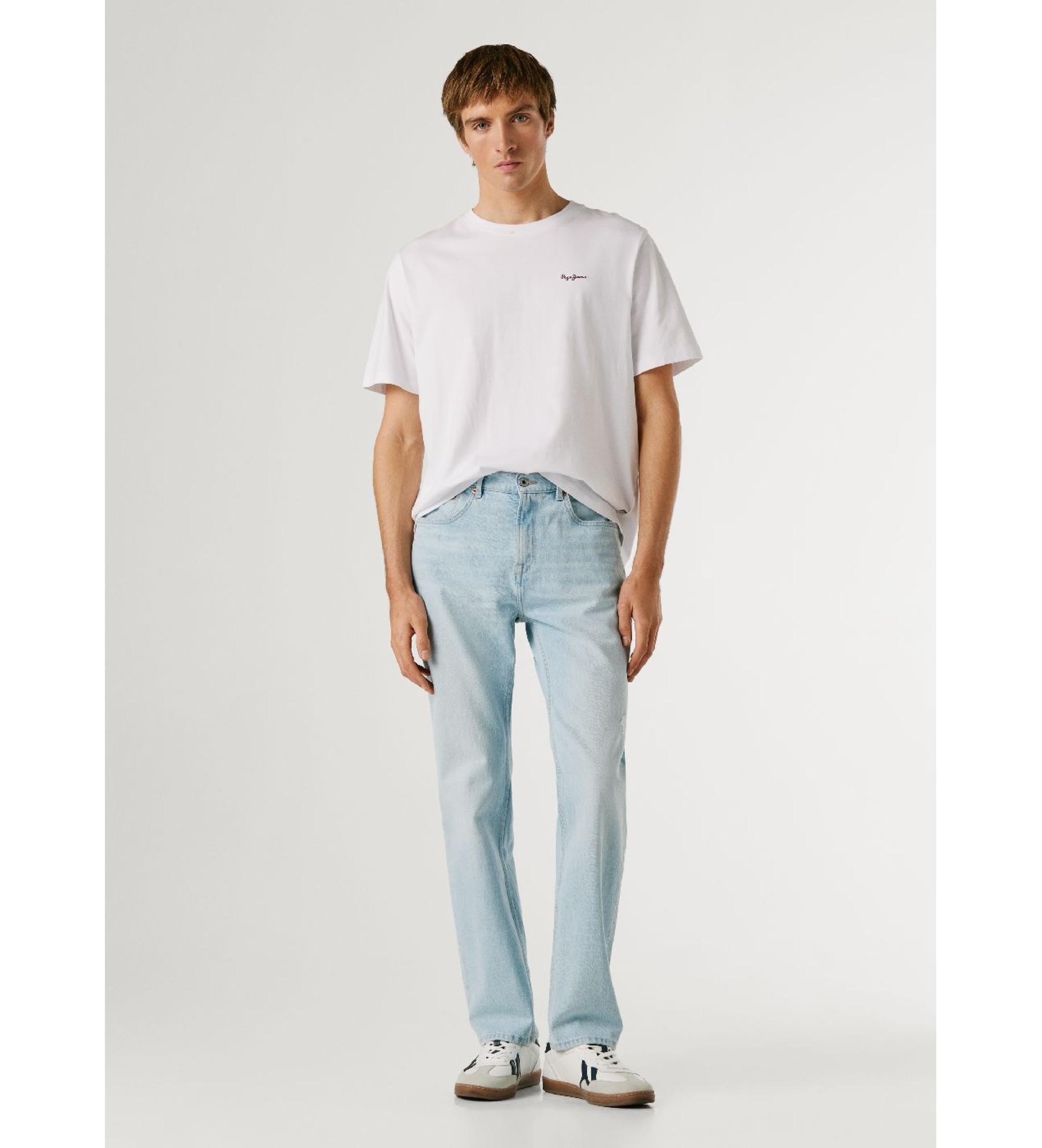 Pepe Jeansvoor mannen. PM2084110 Byron FS Broek blauw (33/34), Casual, Katoen, Denim