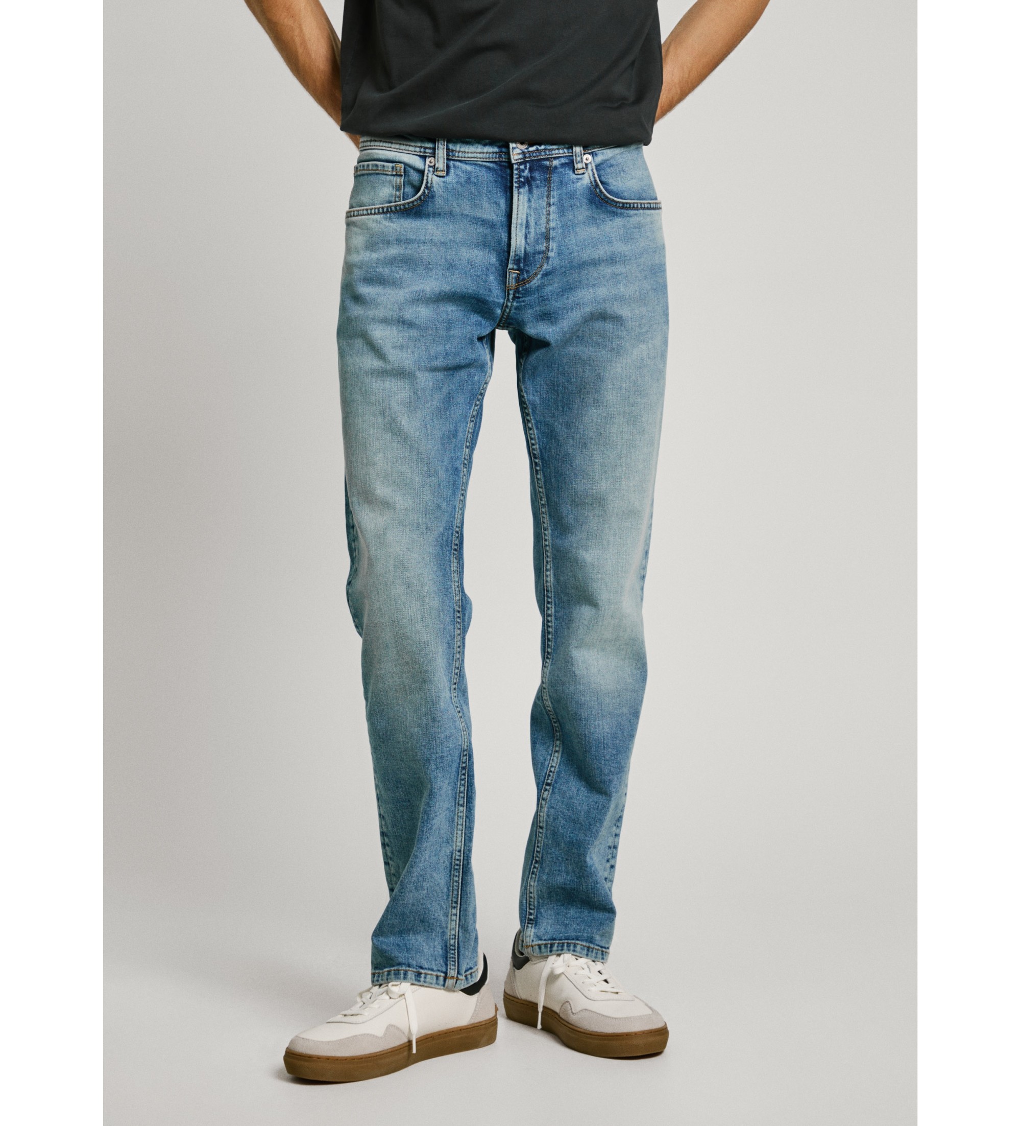 Pepe Jeansvoor mannen. PM207393NC5 Rechte spijkerbroek Cash blauw (28/34), Casual, Katoen, Denim, Duurzaam