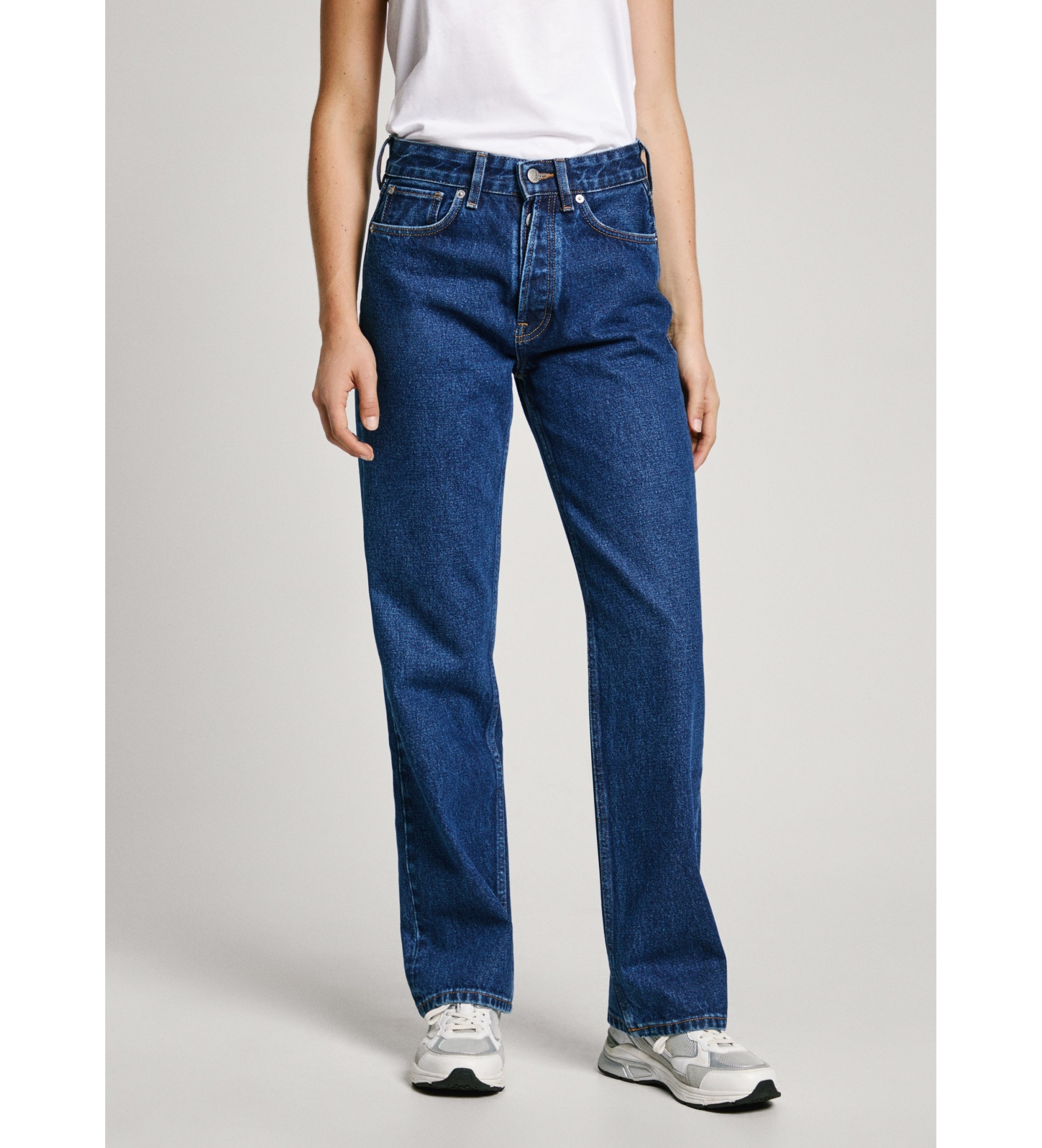 Pepe Jeans für Damen. PL204844 Jeans Straight Hw Deep Ocean (27/32), Blau, Lässig, Baumwolle, Denim, Nachhaltig