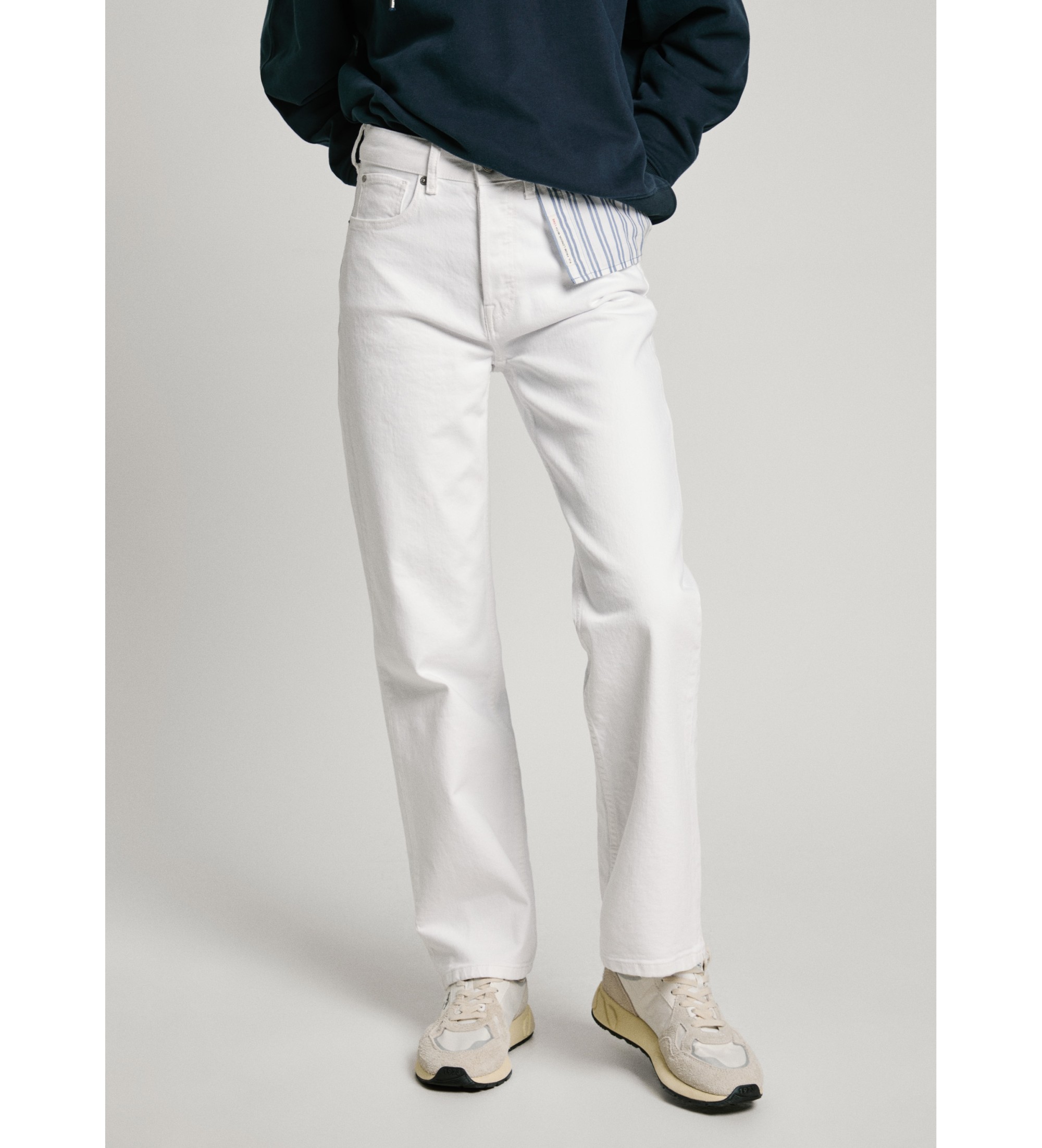 Pepe Jeans für Damen. PL204901TC5 Straight Fit Jeans Robyn weiß (29/32), Lässig, Baumwolle, Denim, Nachhaltig