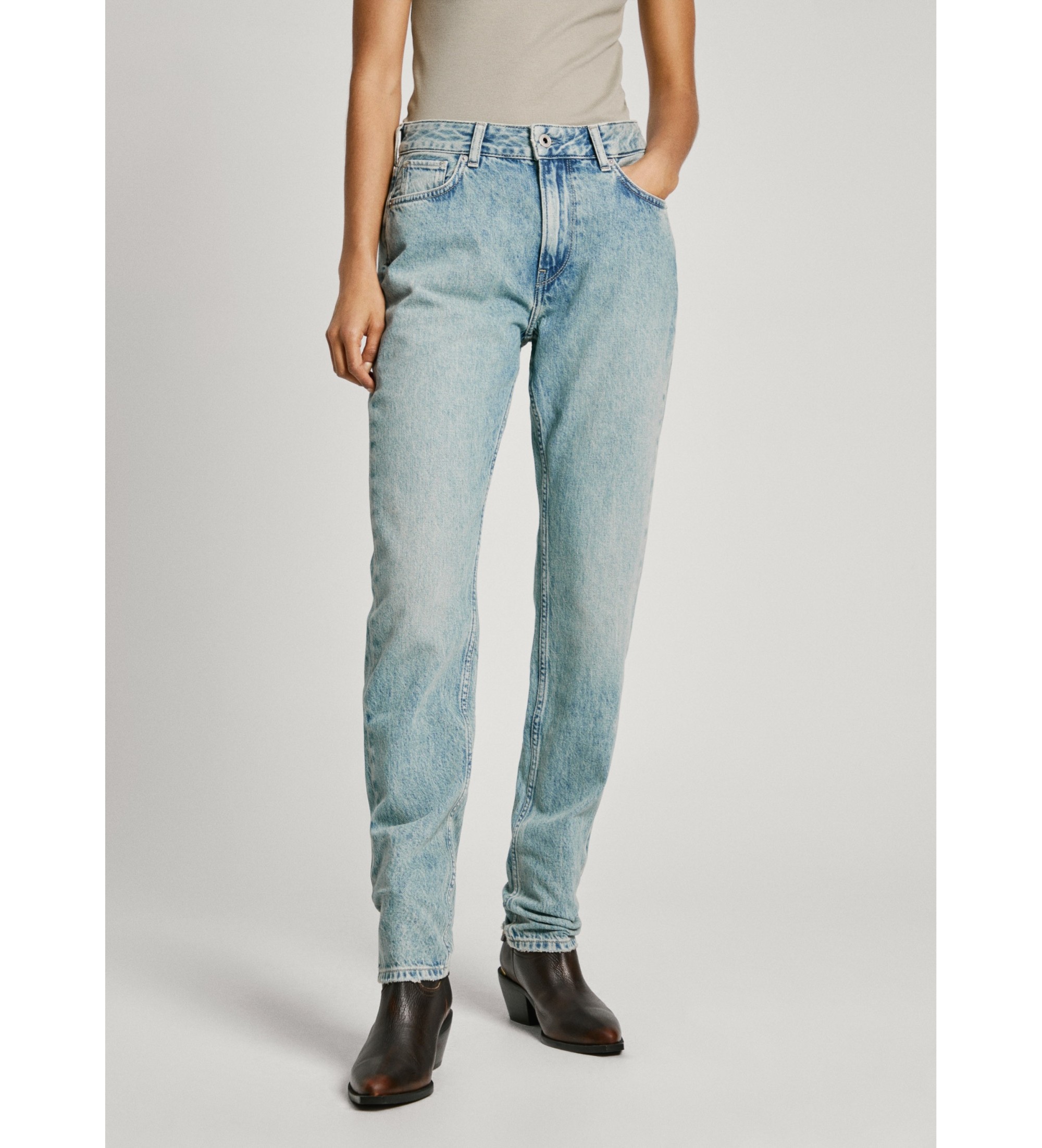 Pepe Jeans für Damen. PL204730MS2 Gerade Jeans Mw blau (25/30), Lässig, Denim, Bio-Baumwolle, Nachhaltig