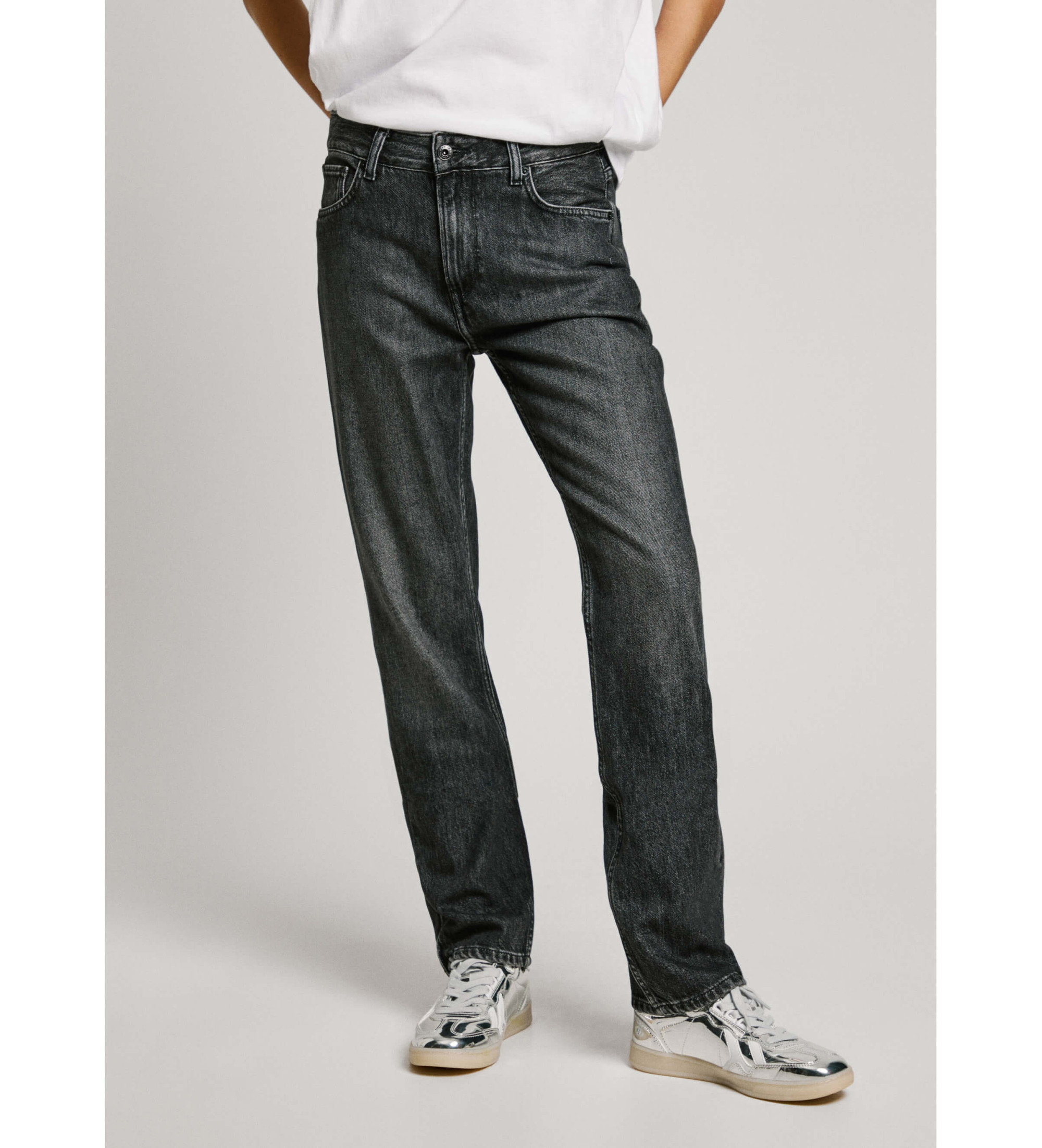Pepe Jeansvoor vrouwen. PL204730XM8 Rechte jeans Mary zwart (29/30), Casual, Katoen, Denim, Duurzaam