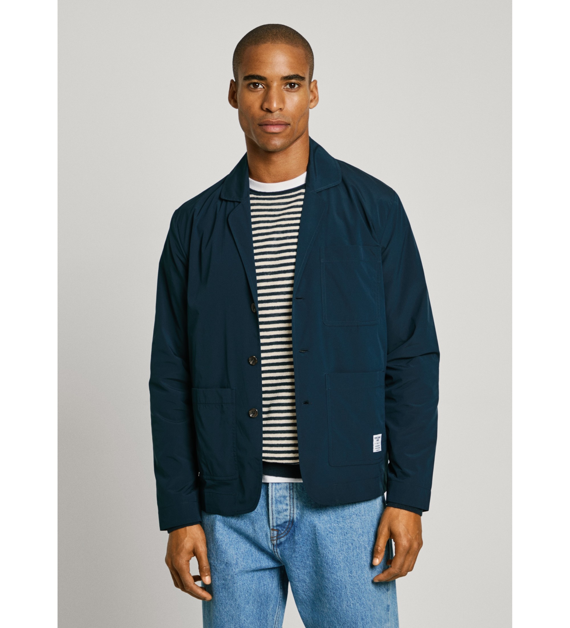 Pepe Jeans für Herren. PM309044 Jacke Sullivan navy (M), Lässig, Polyester, Marine