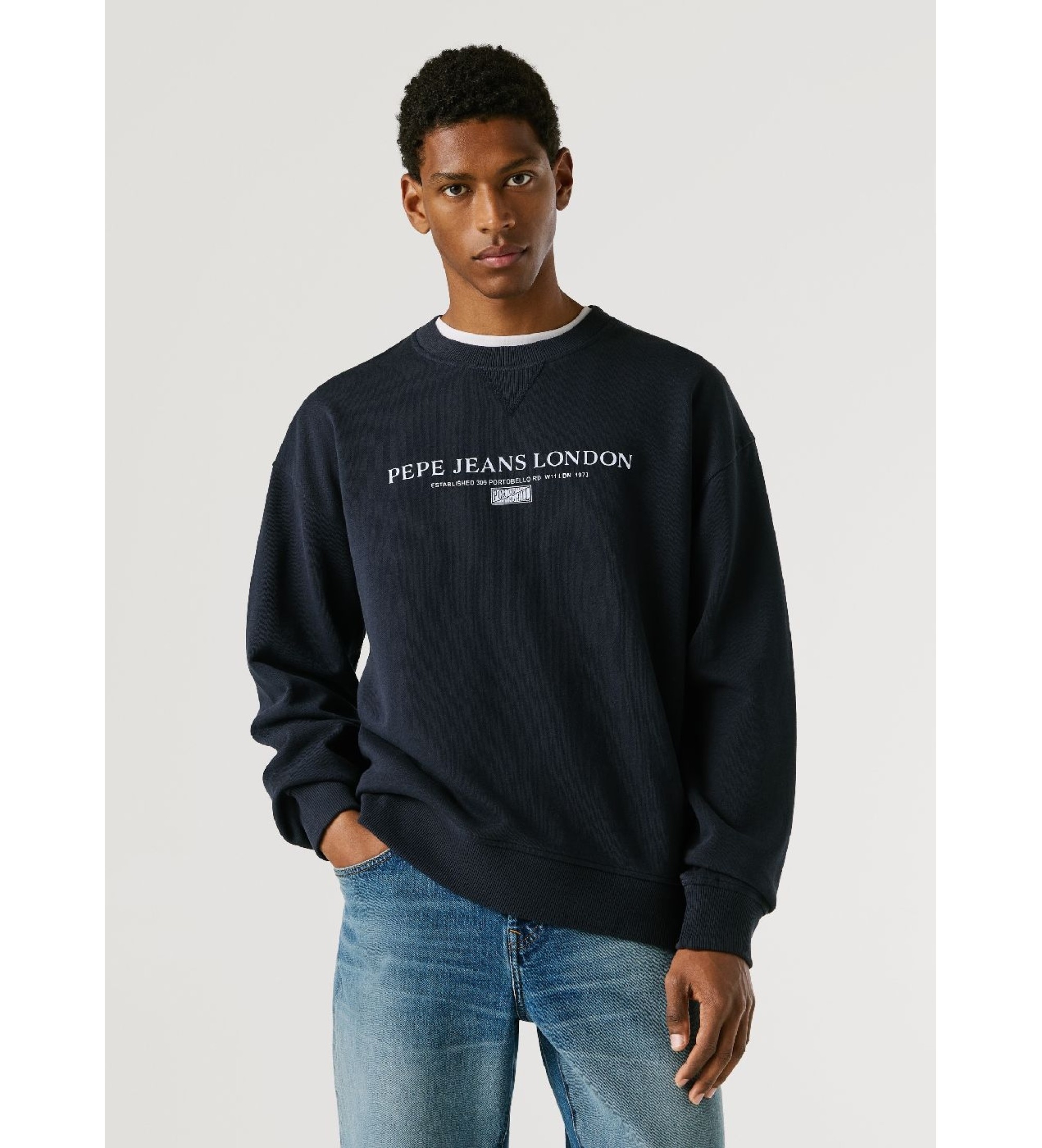 Pepe Jeans für Herren. PM5800144 Sweatshirt Sommer navy (S), Lässig, Baumwolle, Marine