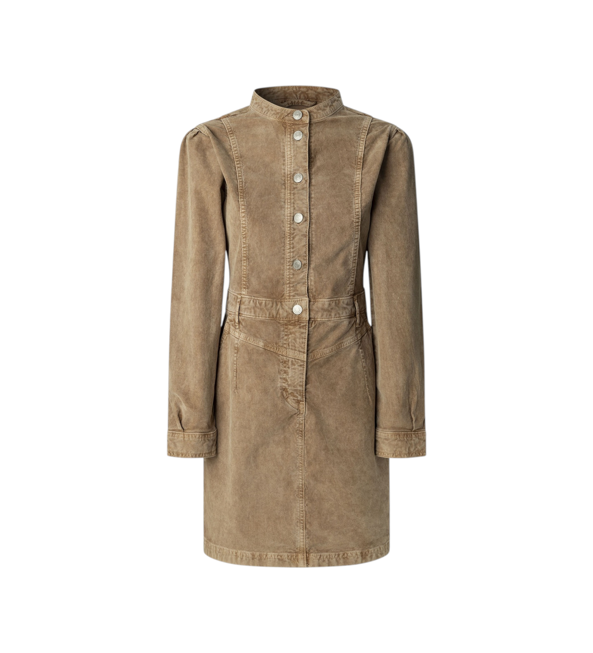 Pepe Jeans für Damen. PL9537742 Kleid Sunny beige (M), Lässig, Baumwolle, Langarm