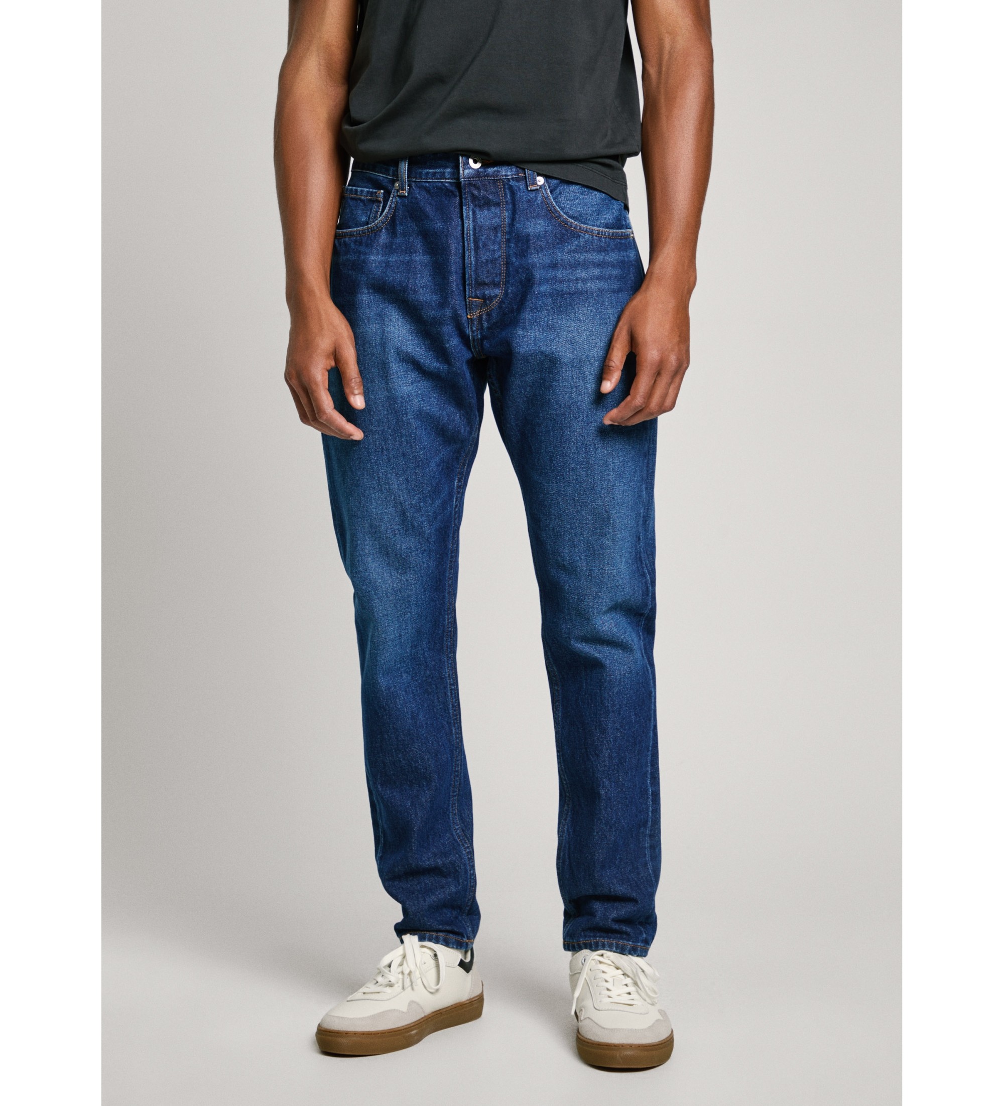Pepe Jeansvoor mannen. PM207392CU5 Callen blauwe taps toelopende jeans (31/34), Casual, Katoen, Denim, Duurzaam