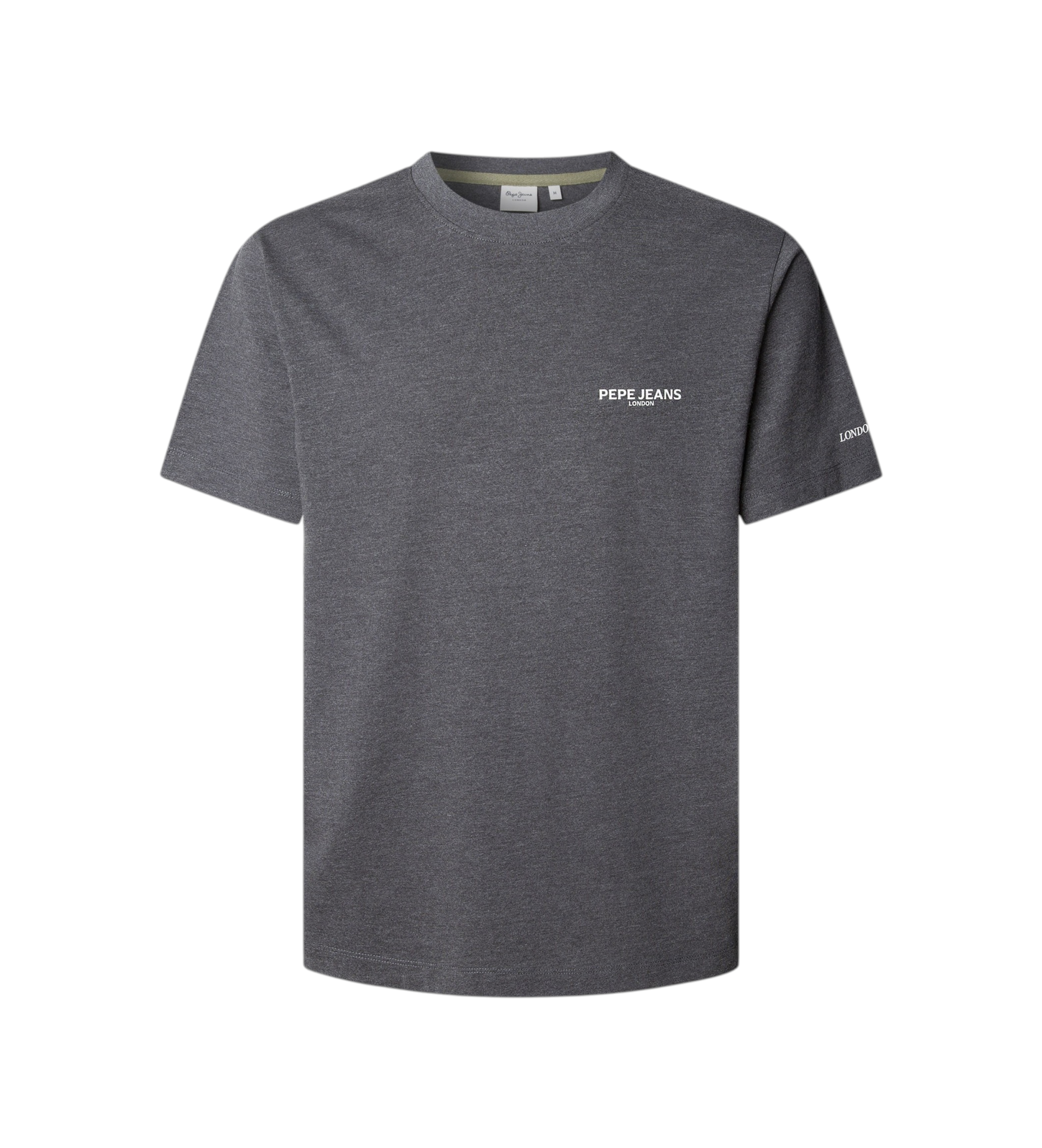 Pepe Jeans für Herren. PM5010090 Dunkelgraues Terry-T-Shirt (M), Lässig, Baumwolle, Kurzarm