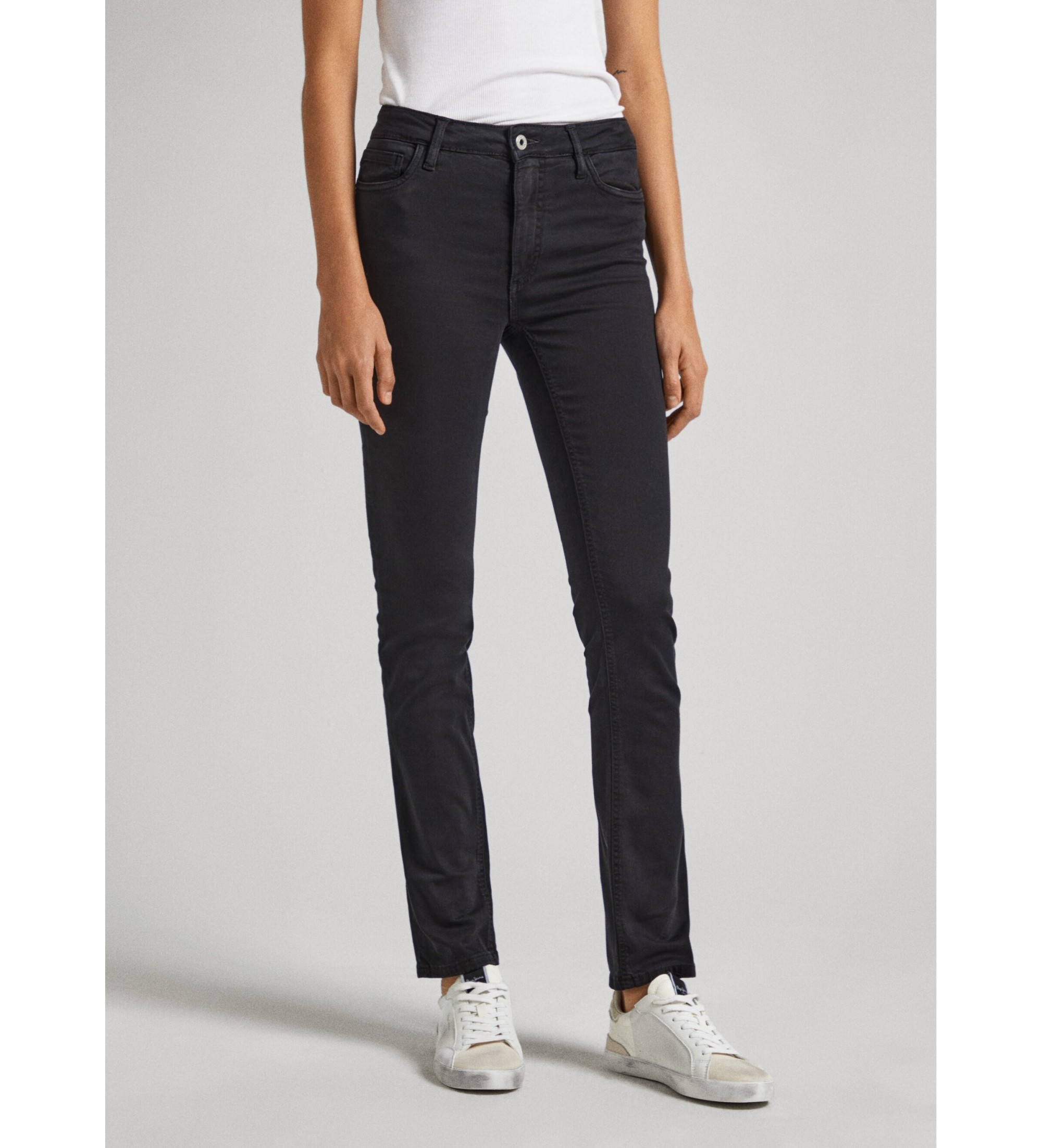 Pepe Jeansvoor vrouwen. PL211700 Tessa broek zwart (27/30), Casual, Katoen