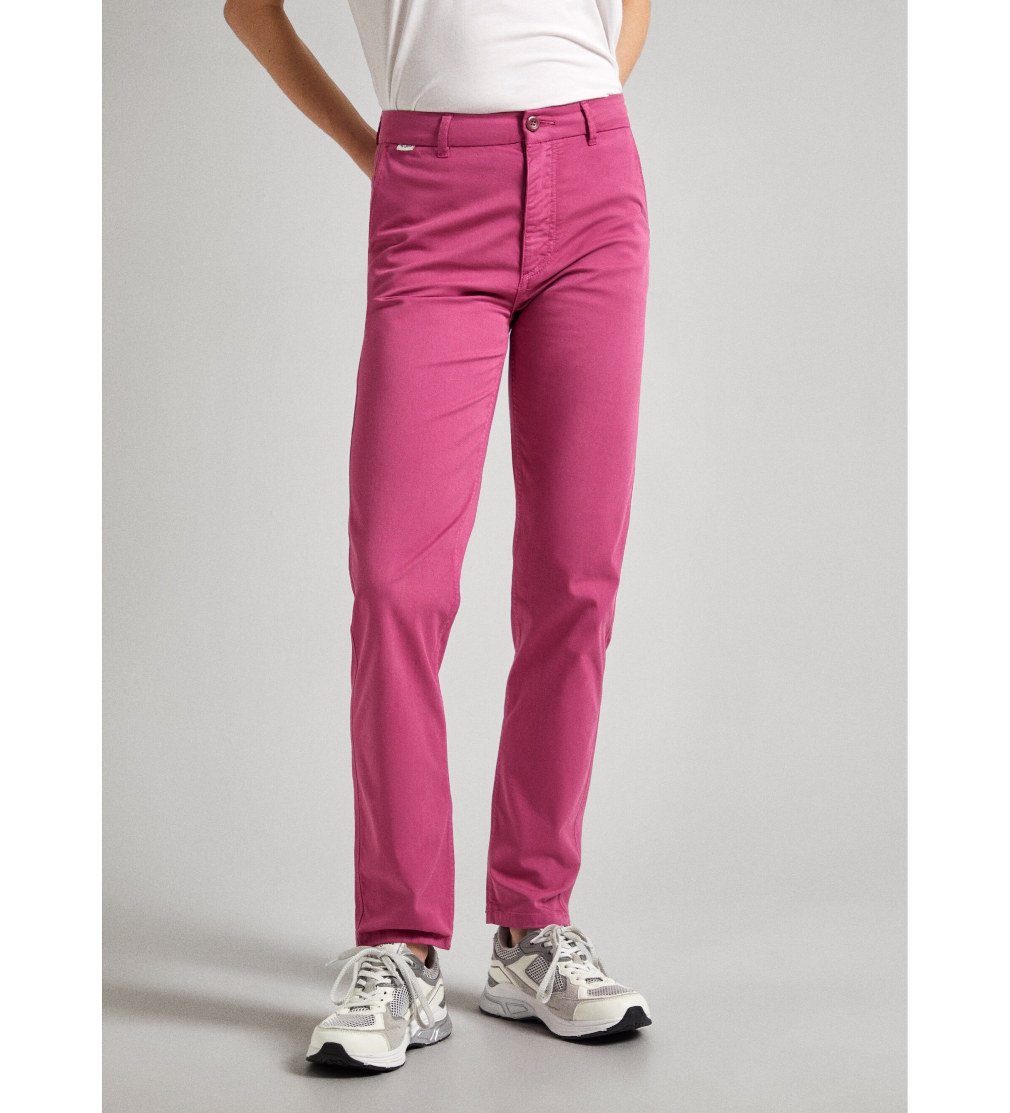 Pepe Jeansvoor vrouwen. PL211696 Tracy broek roze (33/30), Casual, Katoen