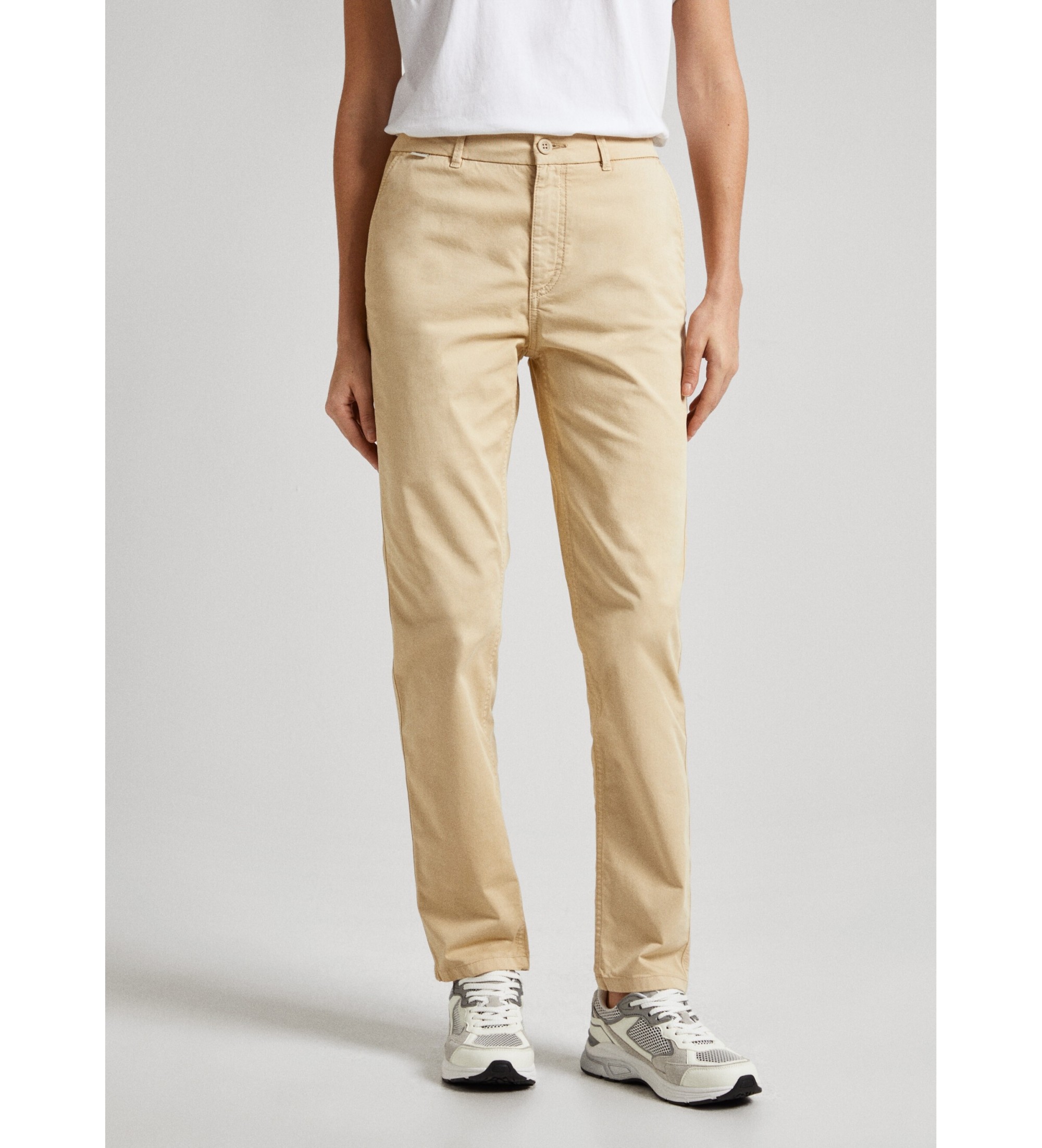 Pepe Jeansvoor vrouwen. PL211696 Tracy beige broek (29/30), Casual, Katoen, Duurzaam
