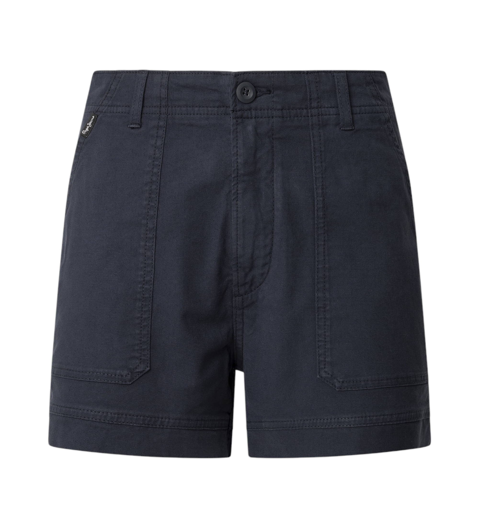 Pepe Jeans für Damen. PL801165 Valentine marineblaue Shorts (S), Lässig, Baumwolle, Nachhaltig