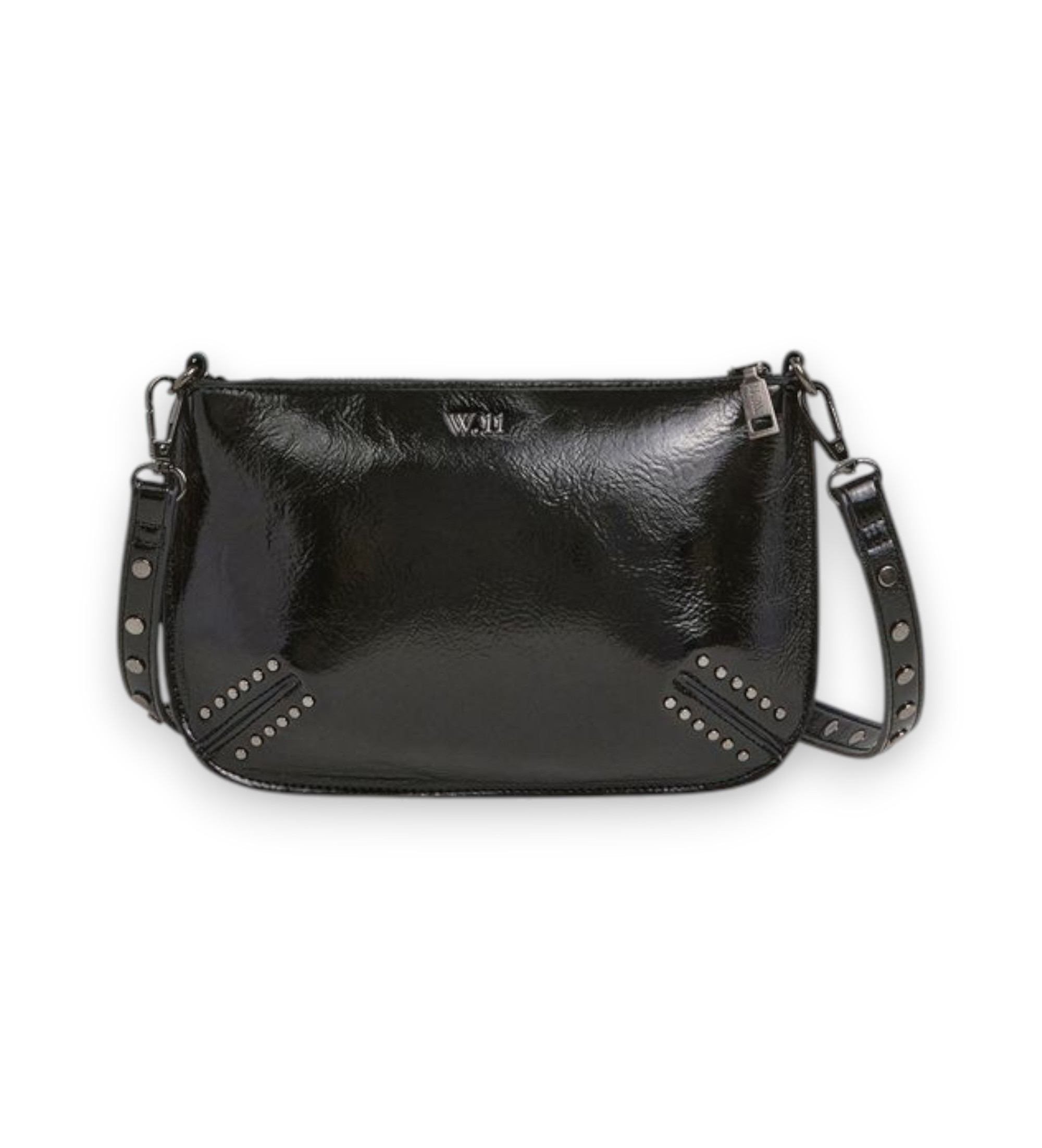 Pepe Jeans für Damen. PL031661 Valeria Glimmer Handtasche schwarz (OSFA), Lässig, Polyurethan