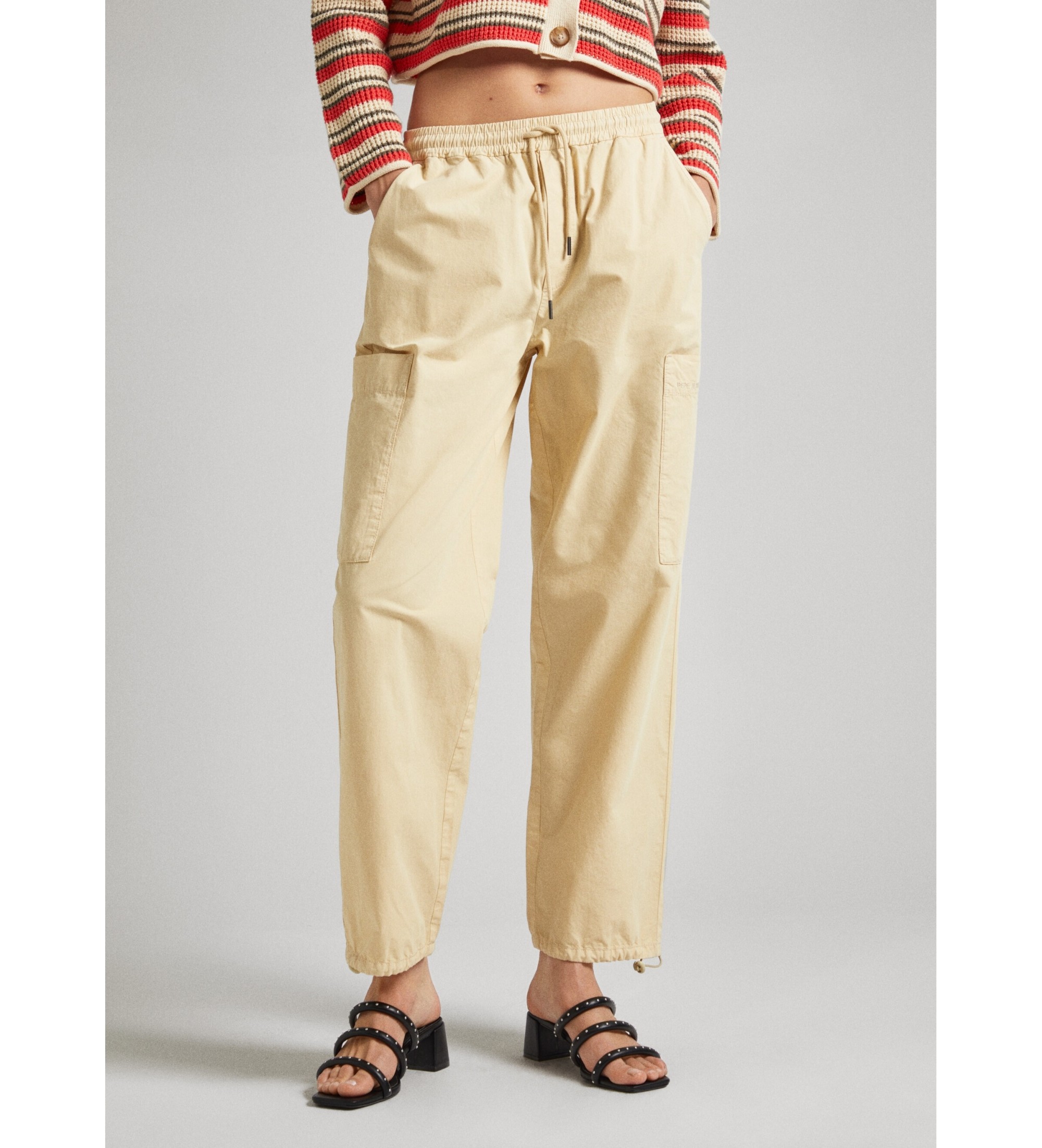 Pepe Jeansvoor vrouwen. PL211732 Vivi beige broek (L), Casual, Katoen