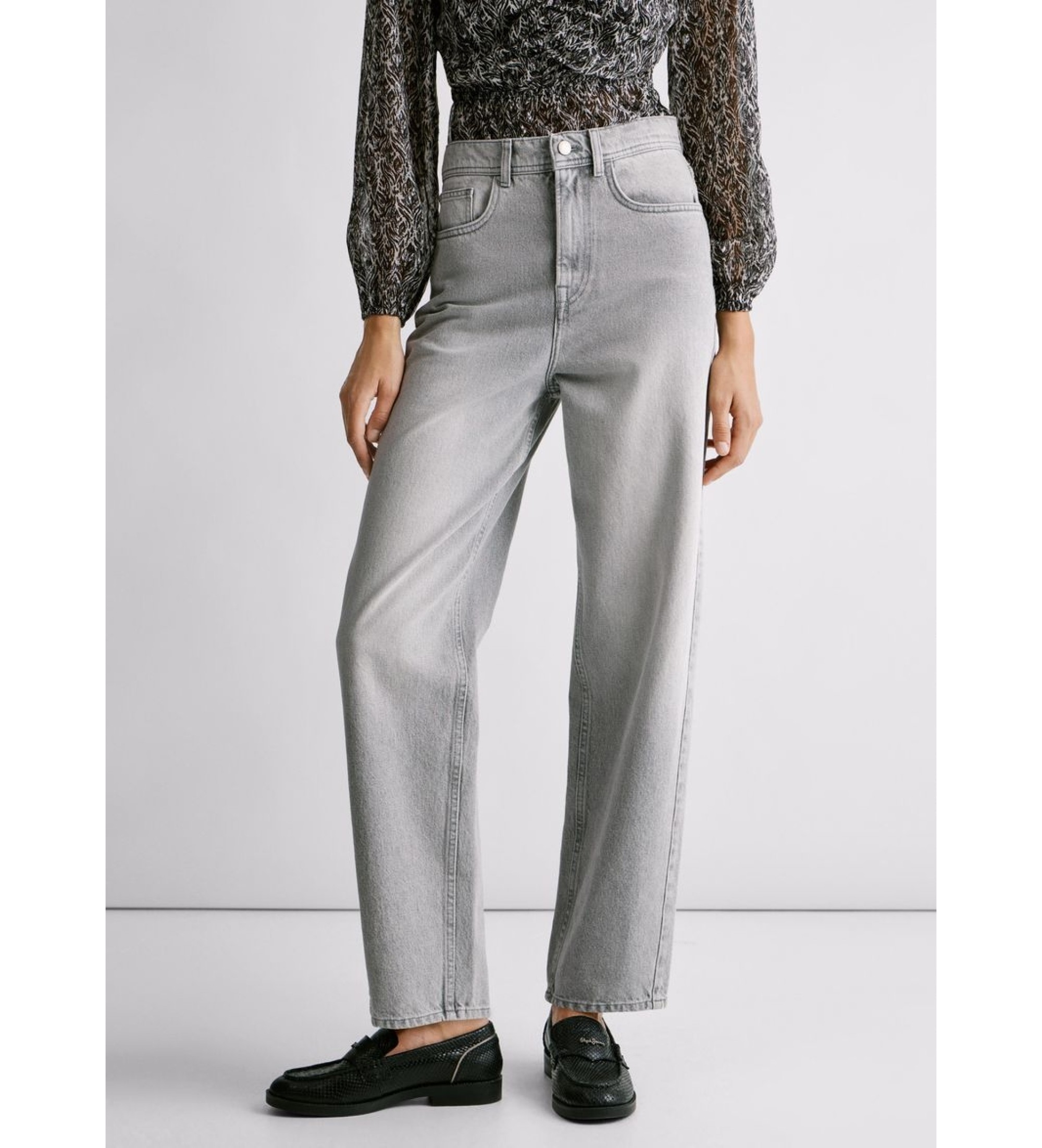 Pepe Jeans für Damen. PL2050895 Jeans W11 Barrel Addison grau (29/30), Lässig, Baumwolle, Denim