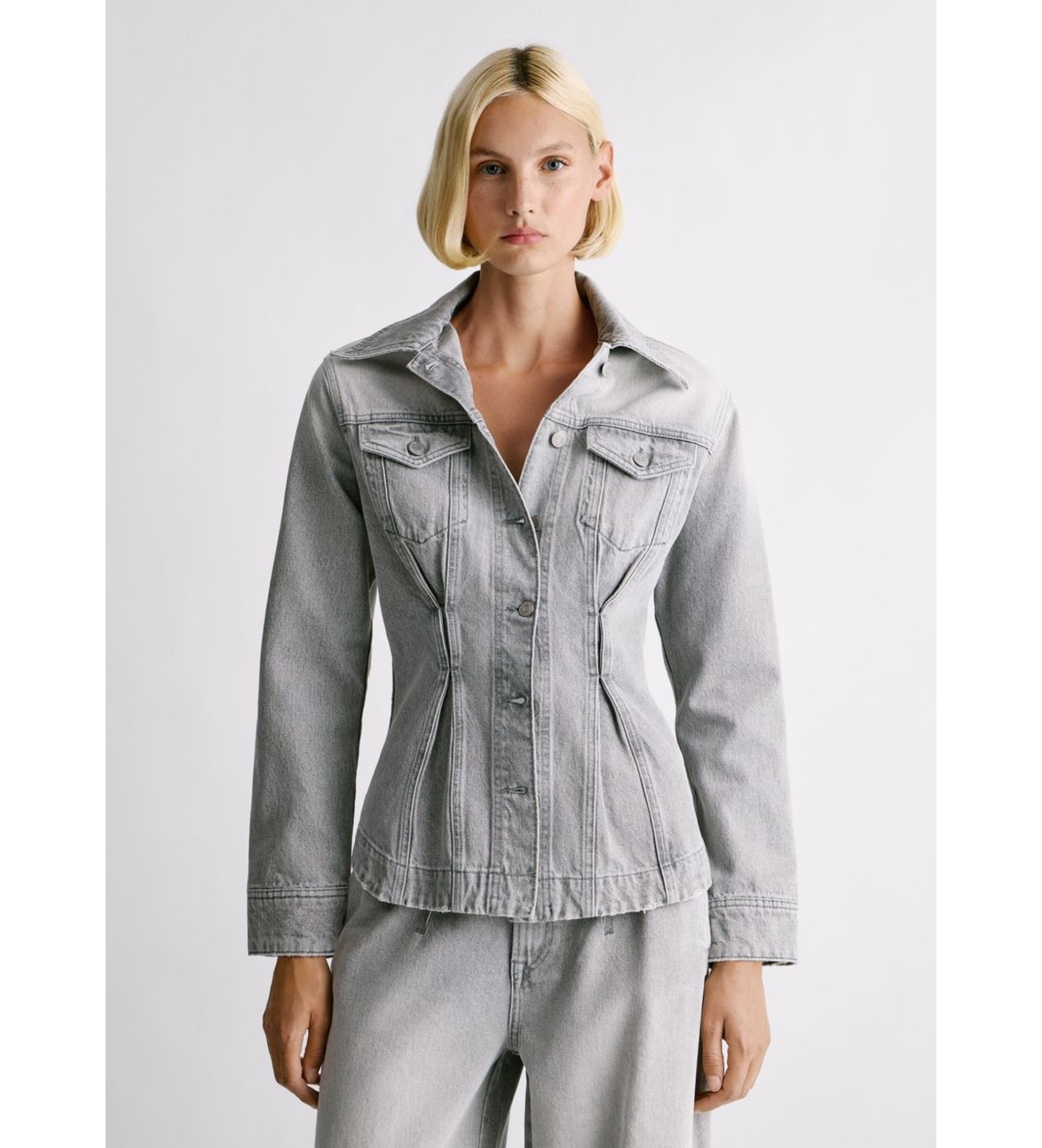 Pepe Jeans für Damen. PL4024391 Bella Jacke blau (S), Lässig, Denim