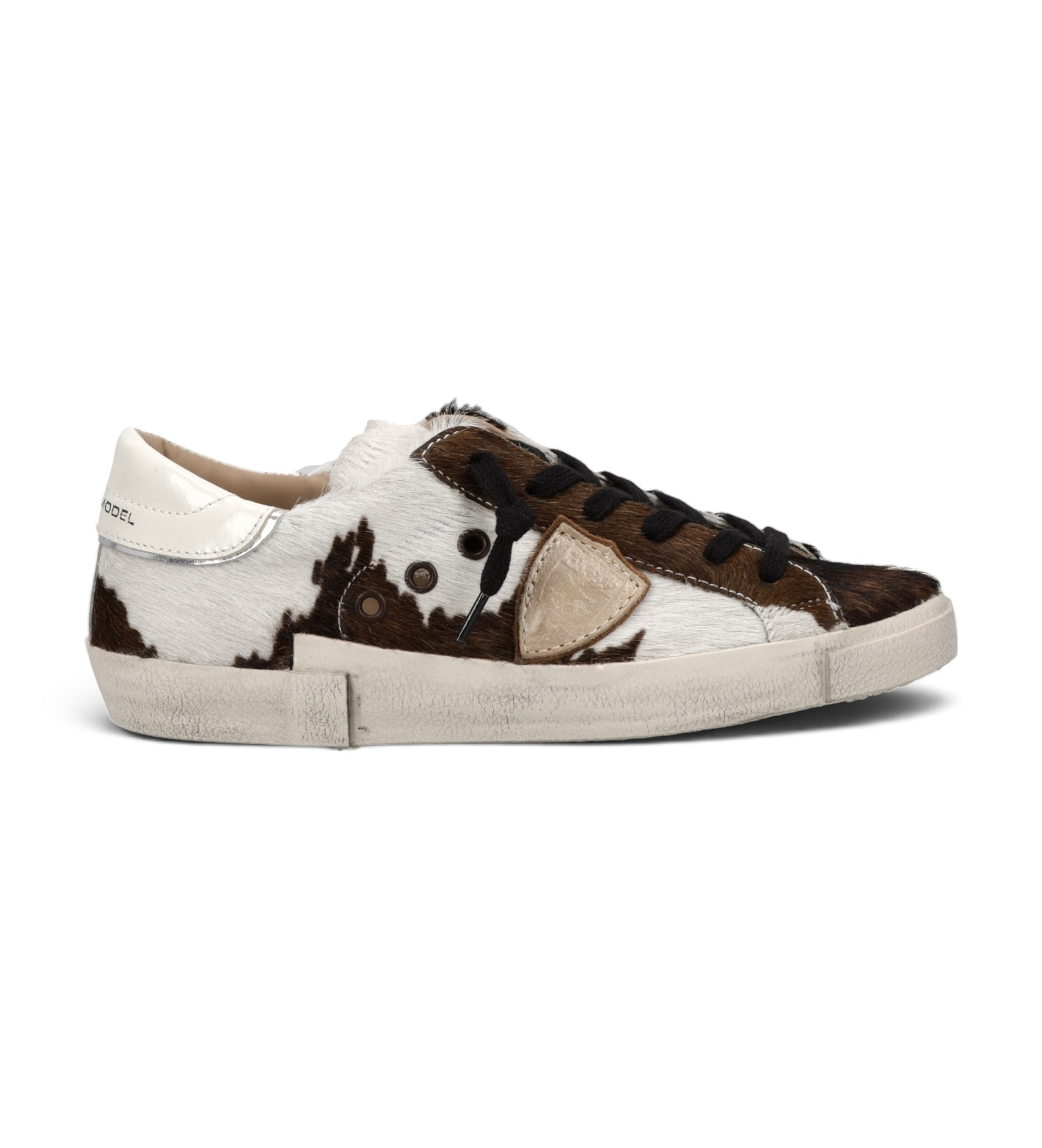 Philippe Model für Damen. PRLD Sneaker aus Leder Prsx Low weiß (37), Wohnung, Schnürsenkel, Lässig