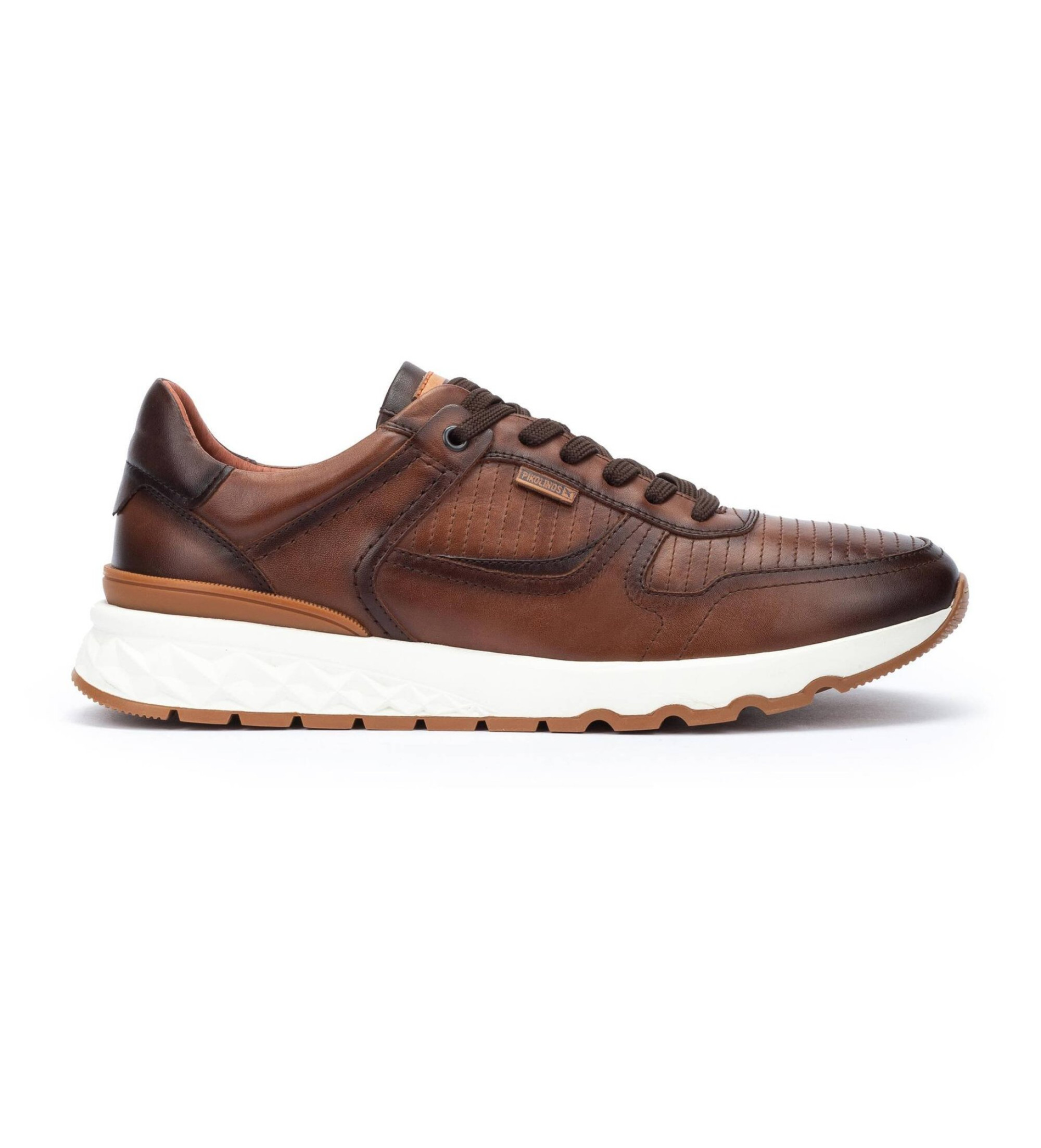 Pikolinos für Herren. M8R-6239C1 Aranda Turnschuhe aus braunem Leder (40), Wohnung, Schnürsenkel, Lässig