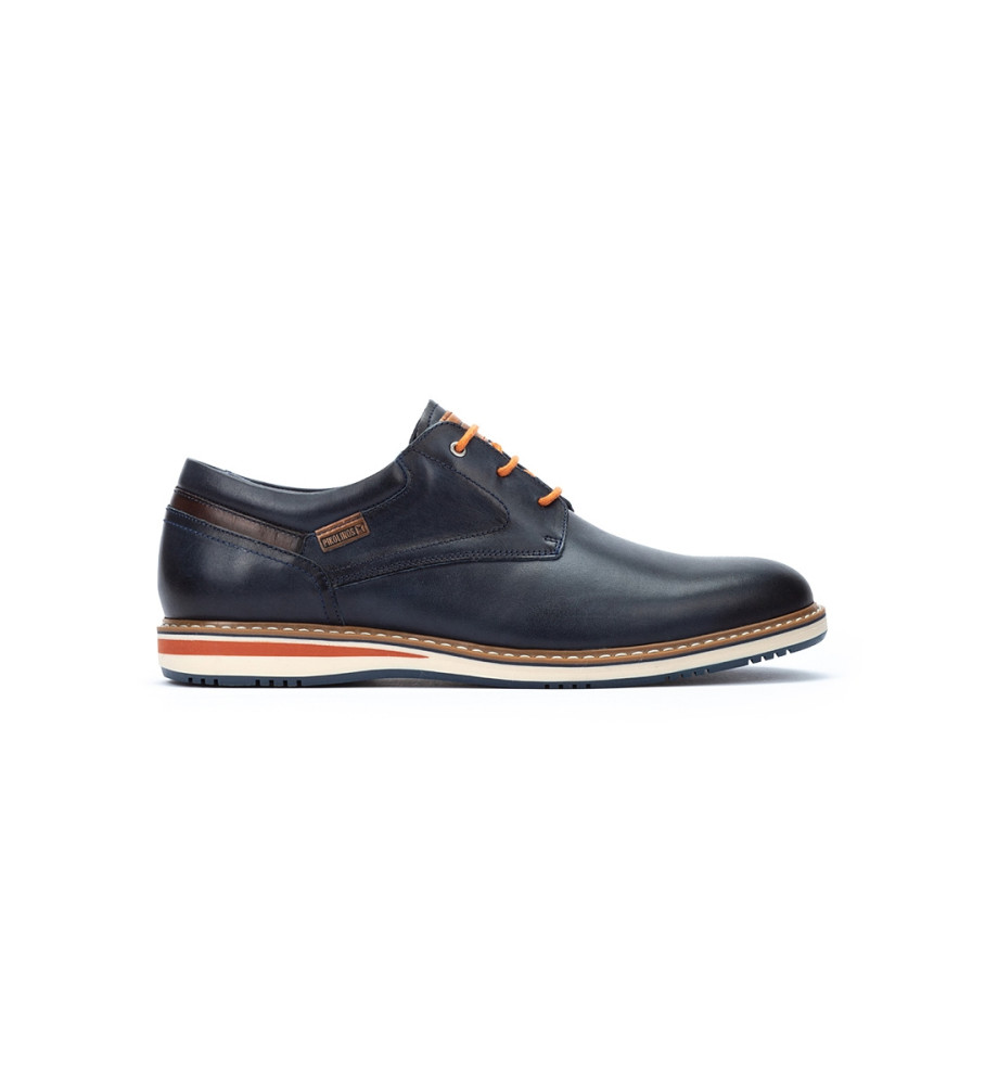 Pikolinos für Herren. M1T-4050C1 Avila M1T-4050C1 dunkel marineblau Lederschuhe (45), Wohnung, Schnürsenkel, Lässig
