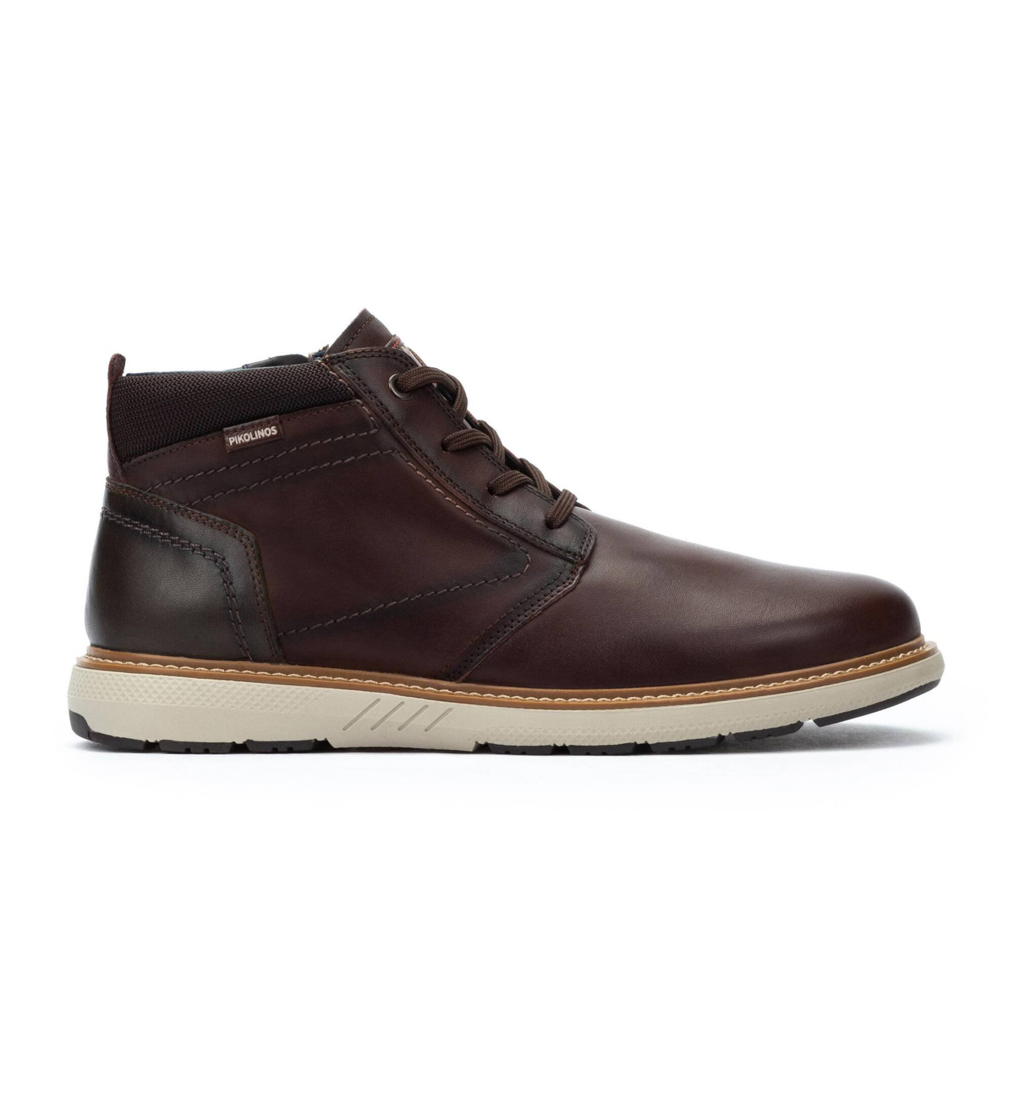 Pikolinos für Herren. M8D-8050C1 Braune Bilbao-Stiefeletten aus Leder (43), Wohnung, Reißverschluss, Lässig