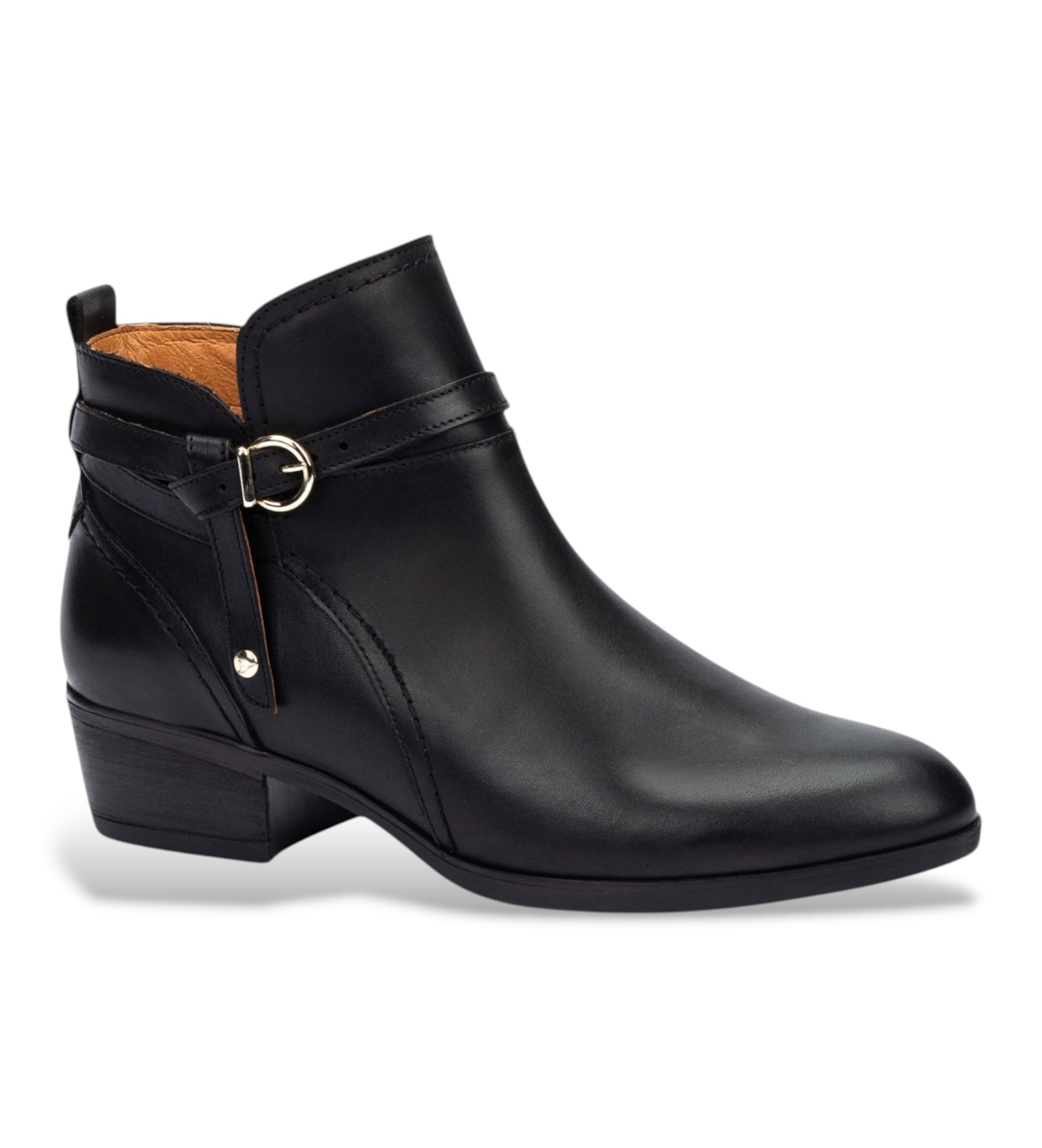 Pikolinos für Damen. W1U-8901C1 Daroca Lederstiefel schwarz (41), 3 bis 5 cm, Reißverschluss, Lässig, Klassisch