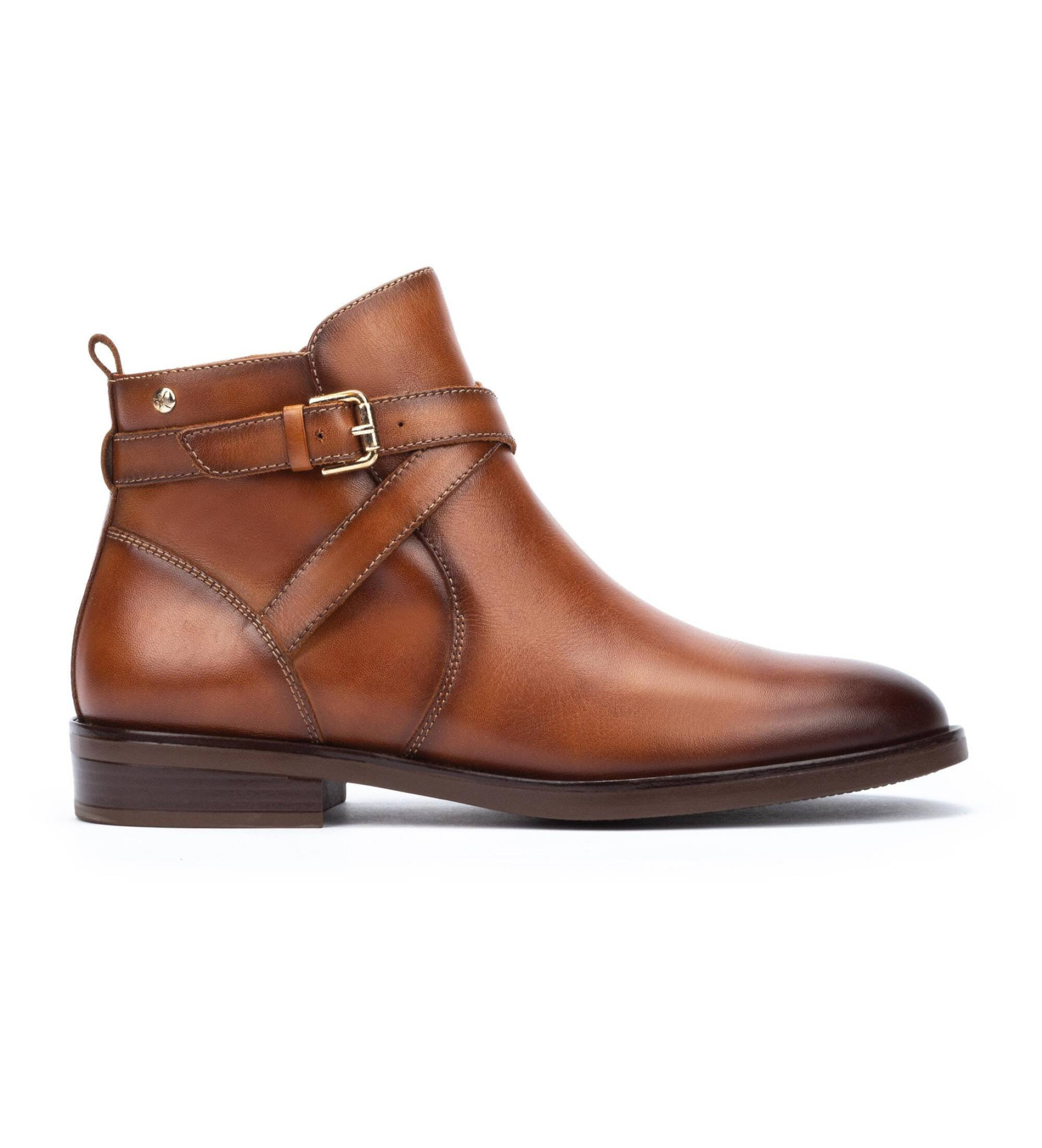 Pikolinos für Damen. W3C-8869 Lederstiefeletten Puertollano braun (36), Wohnung, 1 bis 3 cm, Reißverschluss, Lässig