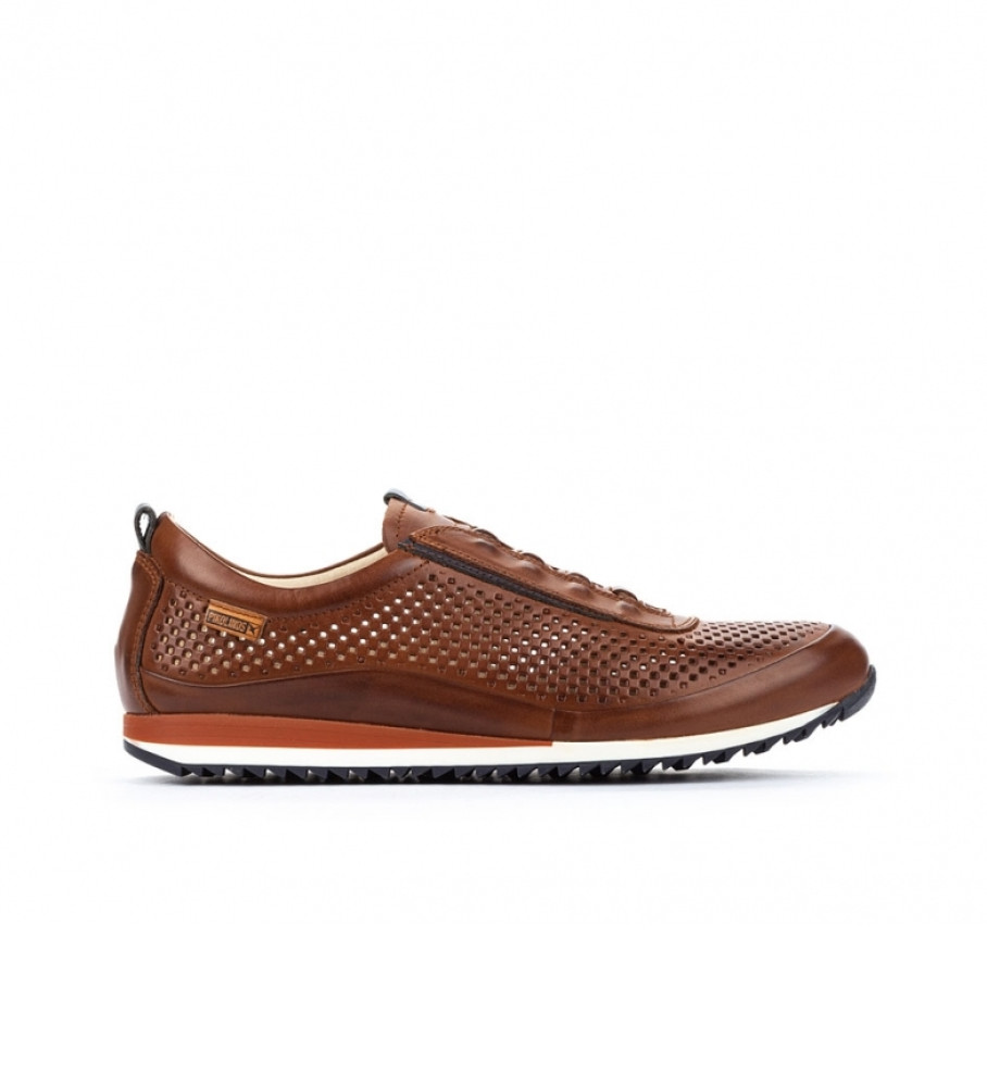 Pikolinos für Herren. M2A-6252 Liverpool M2A braune Lederschuhe (42), Schnürsenkel, Lässig