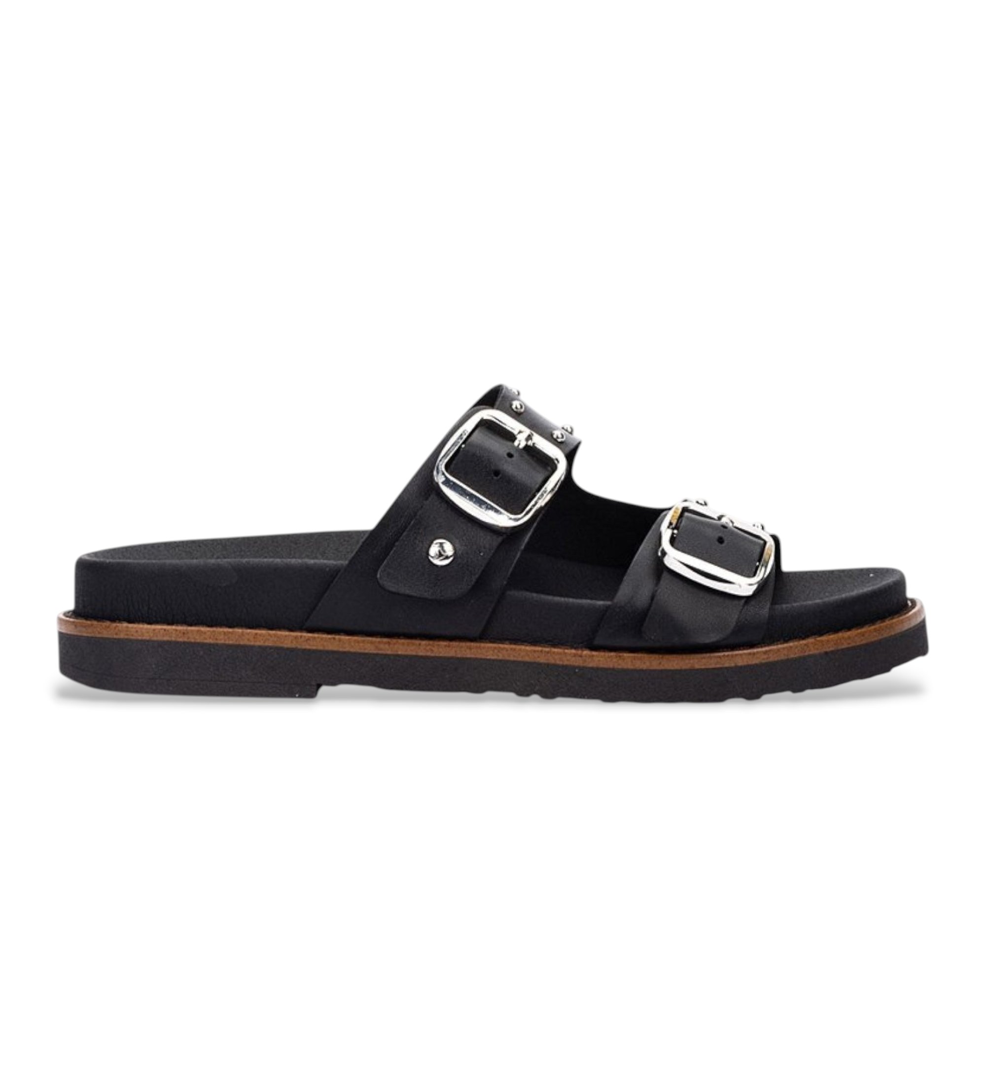 Pikolinos für Damen. W7Z-0939 Aitana Ledersandalen schwarz (38), 1 bis 3 cm, Keine, Lässig
