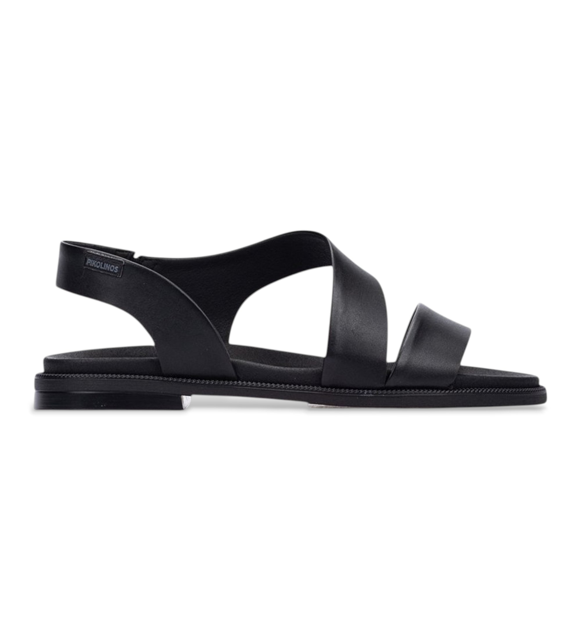 Pikolinos für Damen. W3E-0652 Ledersandalen Navia schwarz (40), Wohnung, 1 bis 3 cm, Keine, Lässig